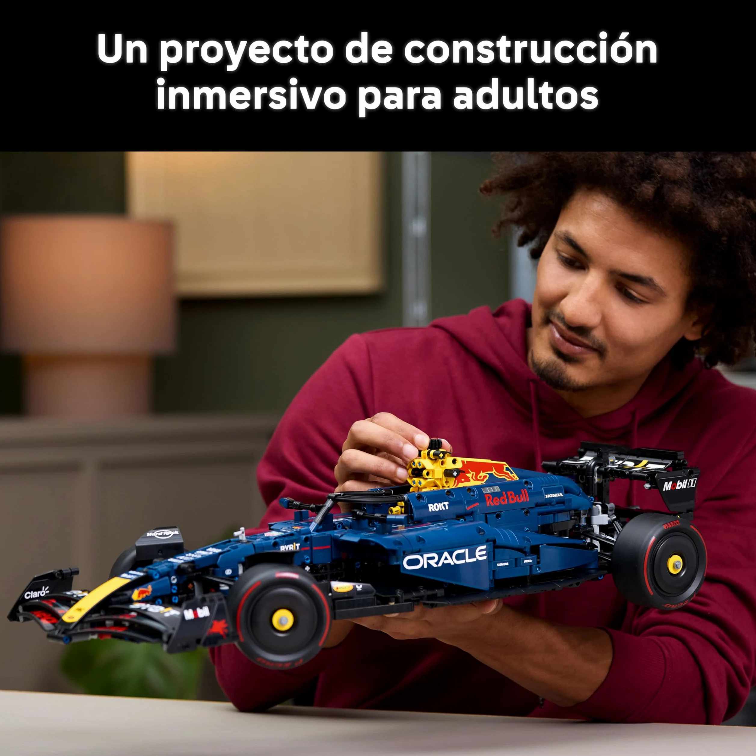 LEGO Technic Coche Oracle Red Bull Racing RB20 F1 Kit de Construcción para Adultos, Maqueta de Coche de Carreras de Fórmula 1 a Escala 1:8 con Motor V6, Regalo para Hombres y Mujeres 42206