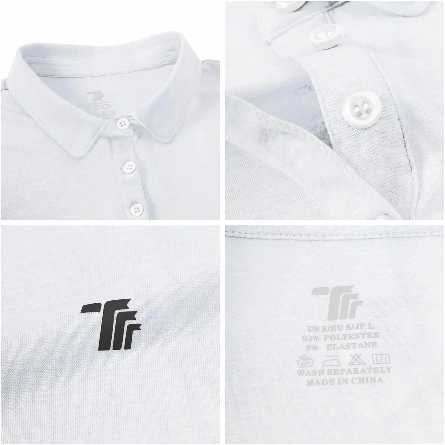 YSENTO Polo de manga corta para mujer transpirable secado rápido tenis Blanco S
