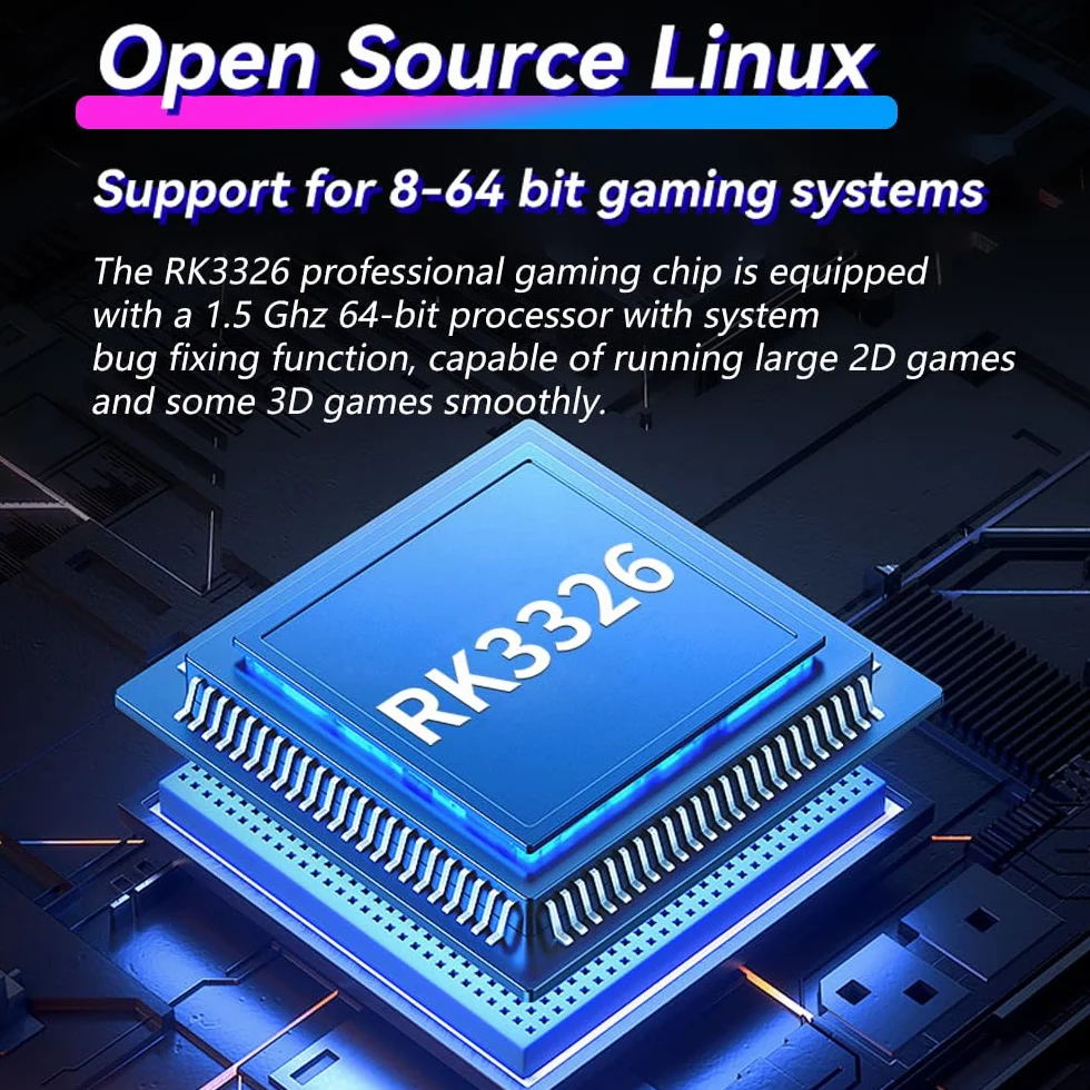 Nueva consola de juegos portátil XF40H, 128 GB de memoria interna con 22.000 juegos, batería de 4000 mAh, sistema Linux, pantalla IPS de 4 pulgadas y bolsa de almacenamiento (gris, 128 g)