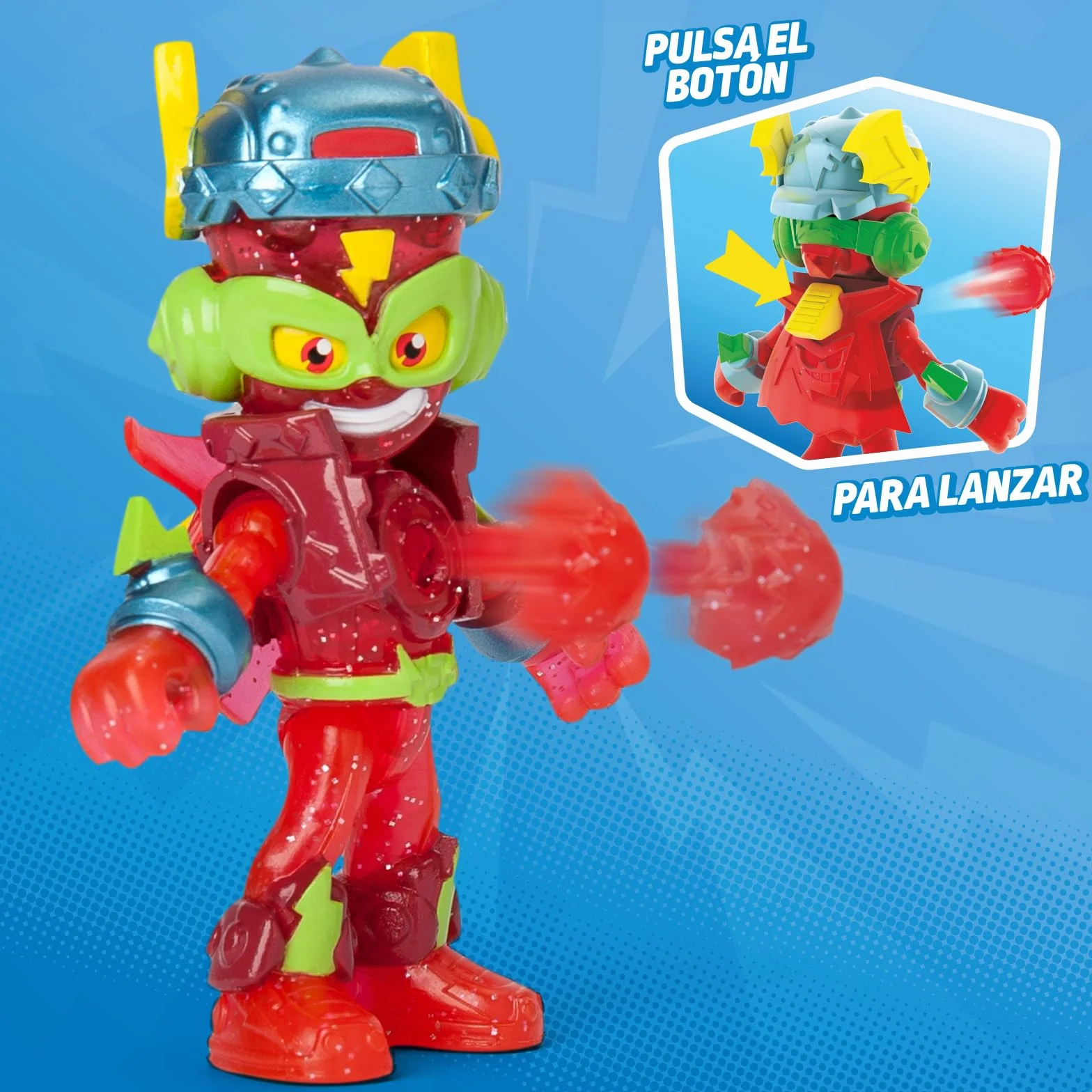 SUPERTHINGS RIVALS OF KABOOM Figura Kazoom Kid Fury con Kazoom Kid, SuperThings Exclusivo y Accesorio