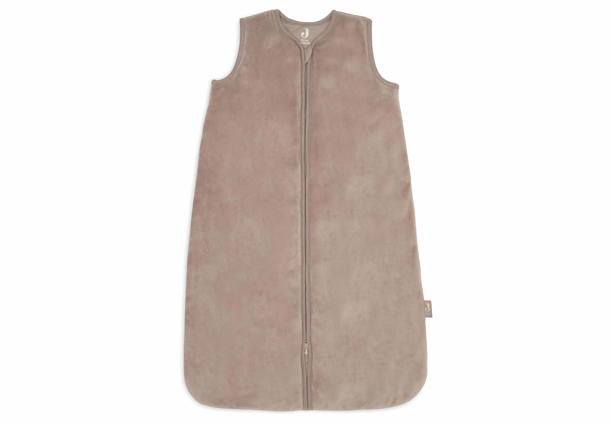 Jollein Saco de Dormir para bebé - 70 cm - Velvet - Algodón - 2.0 TOG - Sin Mangas - Certificado Oeko-Tex - Saco de Dormir para bebé - para Primavera y otoño - Milky Coffee