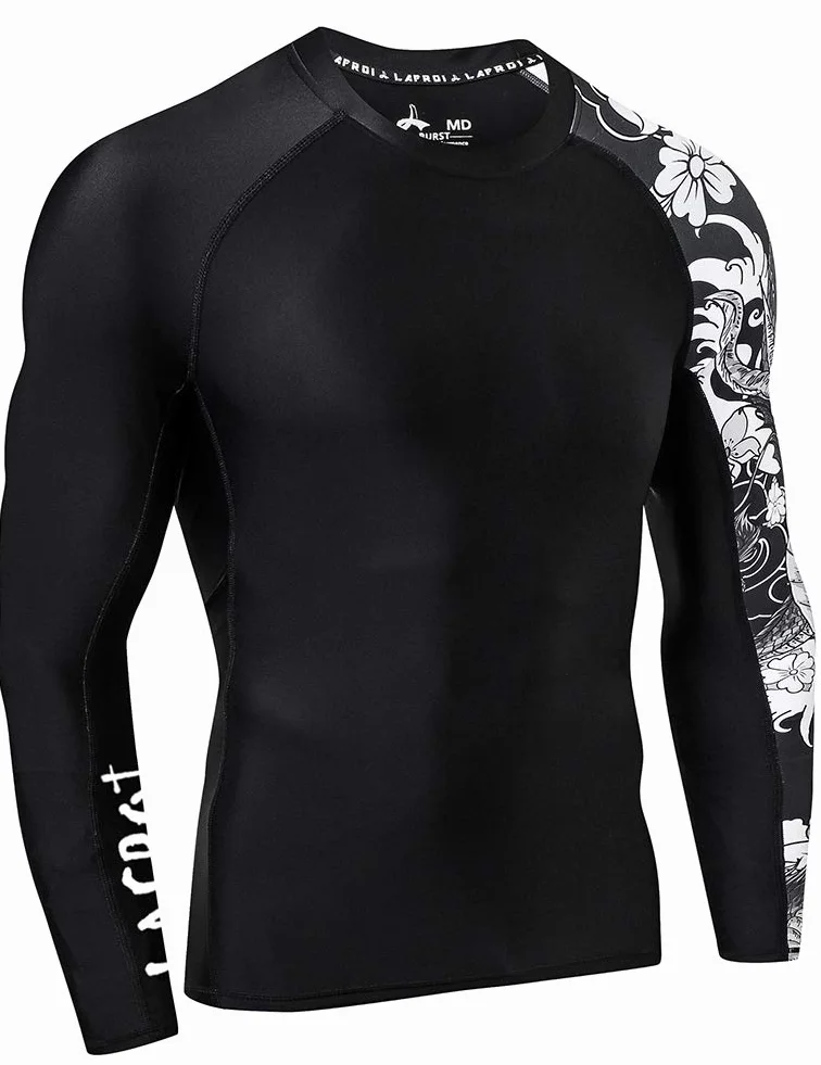 Camiseta de Neopreno Protectora de Compresión para Hombre Manga Larga UPF 50+ Ajustada LAFROI