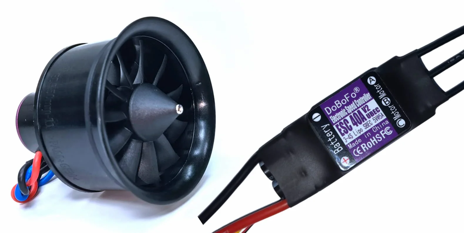 EDF 50mm 4S 4300KV 16.8V 11 palas con 40A ESC, ventilador canalizado eléctrico con controlador de velocidad electrónico, motor a reacción RC, motor sin escobillas, piezas de reemplazo para