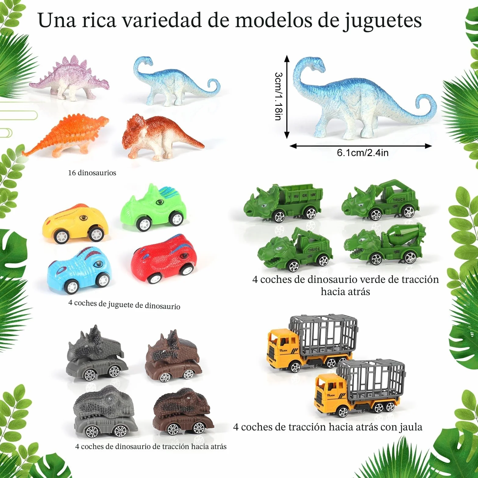 Calendario de adviento 2025 para niños, calendario de cuenta atrás de dinosaurios, calendario de adviento de Navidad para niños, furgoneta de dinosaurios, coche de dinosaurios, mini dinosaurio, para