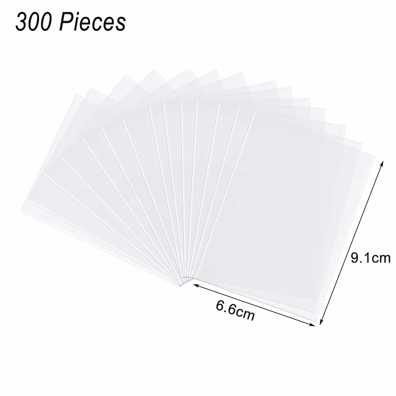 300 Fundas para Cartas Estándar, 66x91mm Fundas para Cartas de Comercio, Poke-mon, Transparente Soft Sleeves, Protectoras de Tarjeta