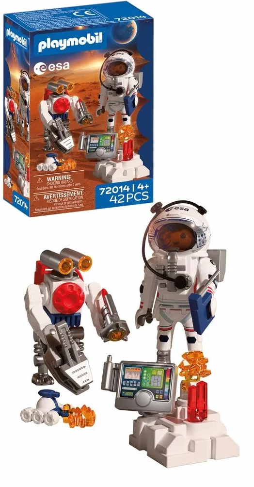 PLAYMOBIL Space Astronauta ESA Robot Vehículo Explorador Marciano Estación Análisis Rocas Investigación Espacial 72014