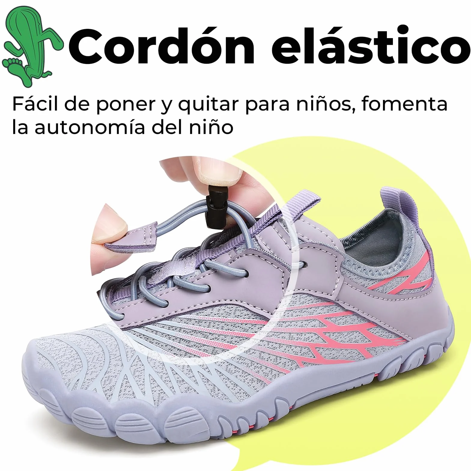 SAGUARO Zapatos descalzos para niños, secado rápido, transpirables, puntera ancha, talla 25-35