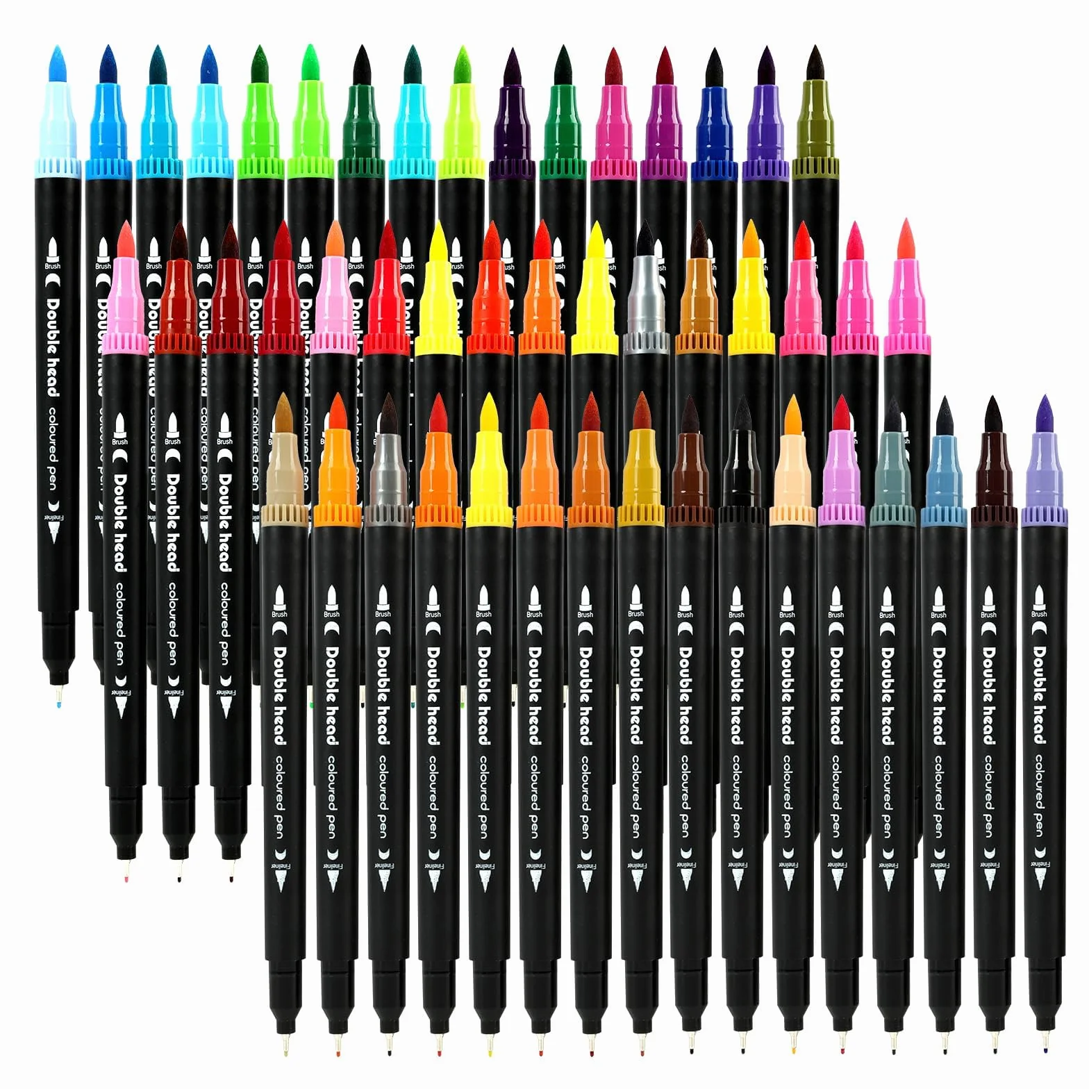 Rotuladores para colorear de 48 colores, marcadores de doble punta,Set de Marcadores a Base de Agua para Adultos y Niños, Ideal para Dibujar, Bricolaje y Regalos de Cumpleaños, Navidad y Más