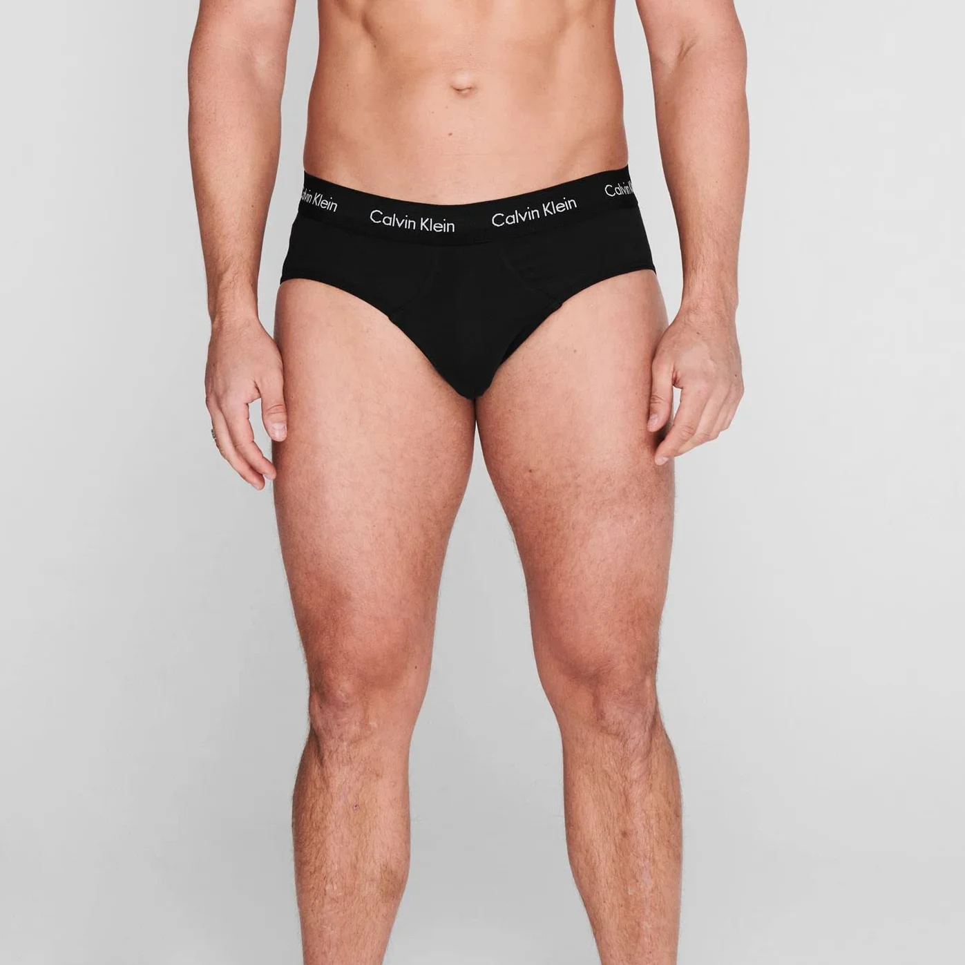 Calvin Klein Pack de 3 Calzoncillos Hip Brief para Hombre Algodón Elástico