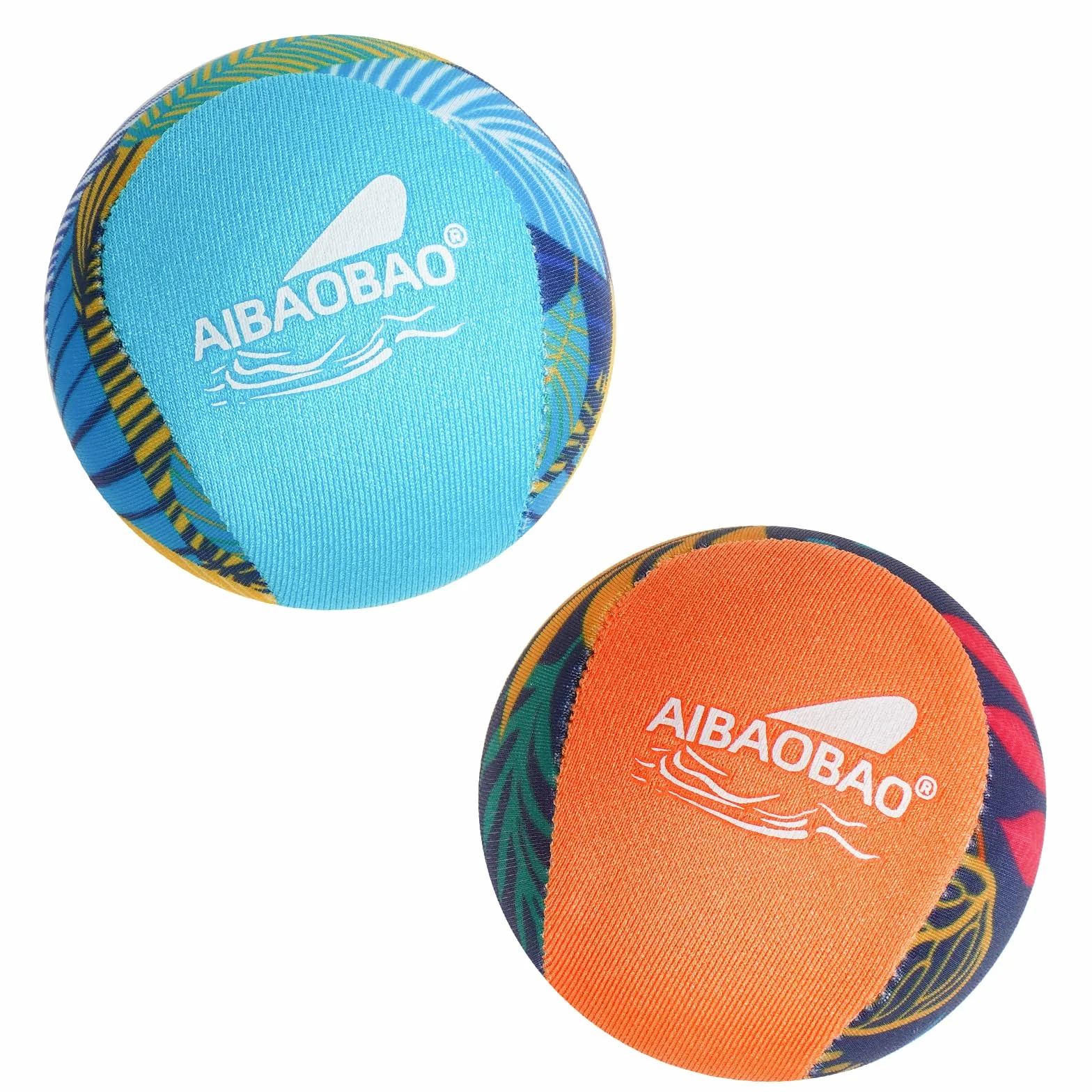 Pelota Agua 2 Pcs Bola de Rebote de Agua, Pelotas De Agua Reutilizables Water Bouncing Ball Secado Rápido Juegos de Playa Piscina Mar Fiesta y Actividades para Niños Adultos (Naranja + Azul)