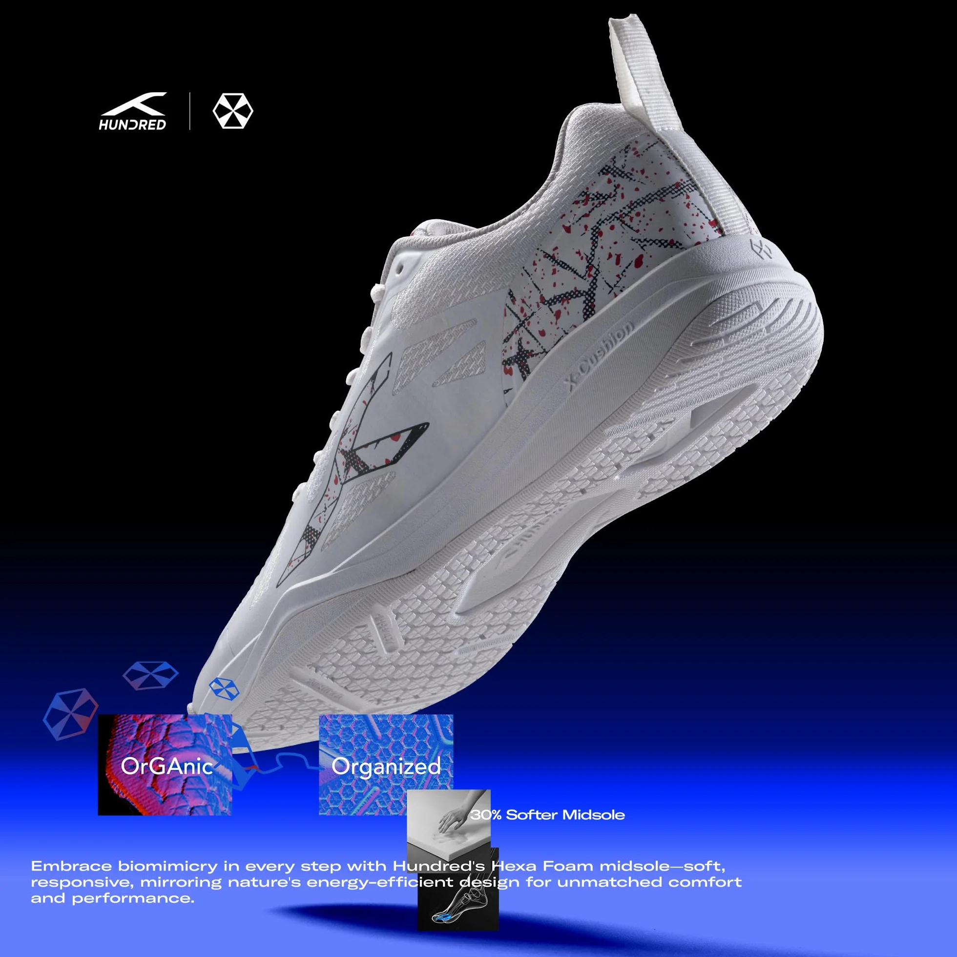 HUNDRED Blade Non-Marking Zapatos de bádminton Hombre