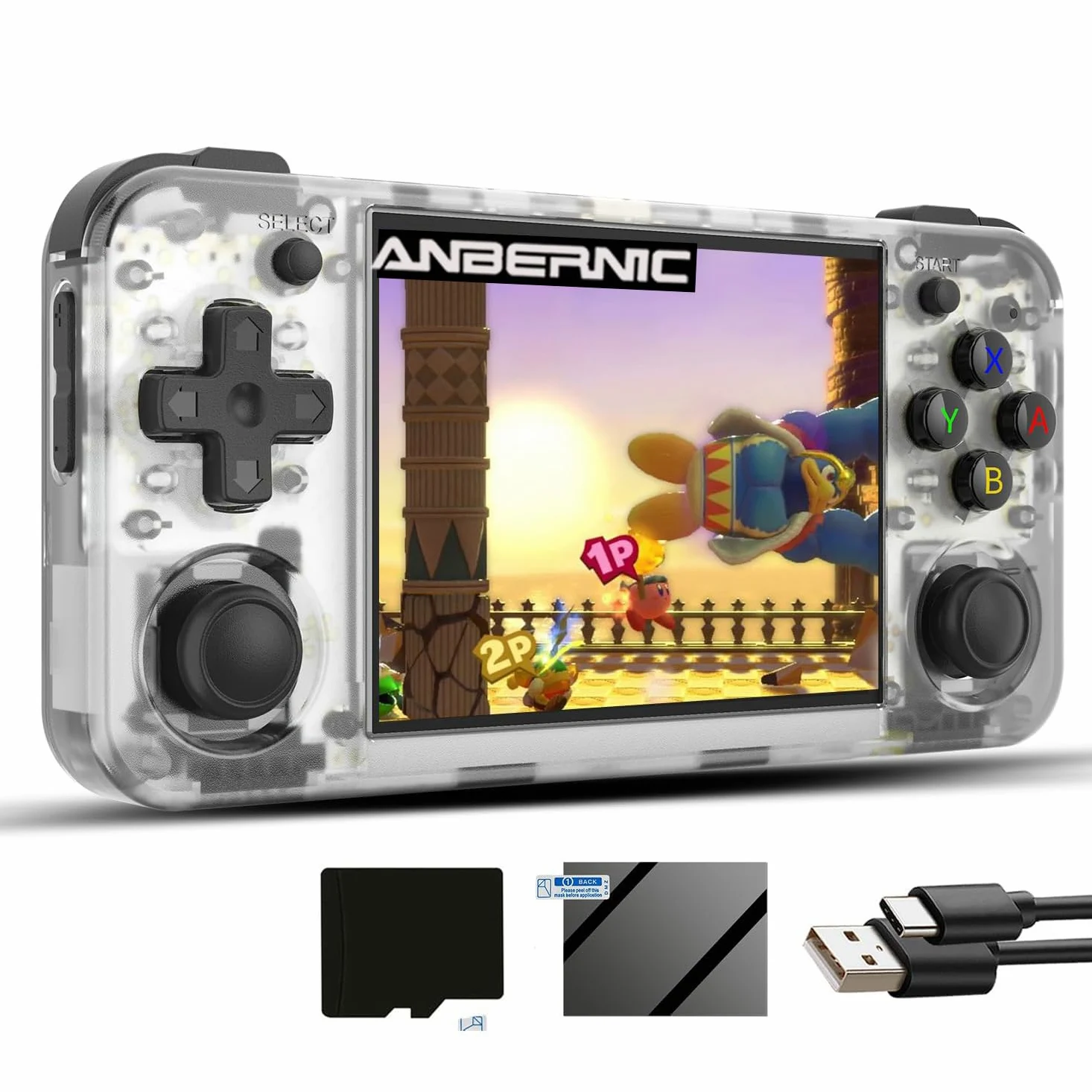 rg35xx H - Emulador de juegos retro 35xxH con una tarjeta 64G precargada de juegos rg35xxh visualización IPS de 3.5 pulgadas compatible con 5G WiFi Bluetooth HDMI y salida de TV