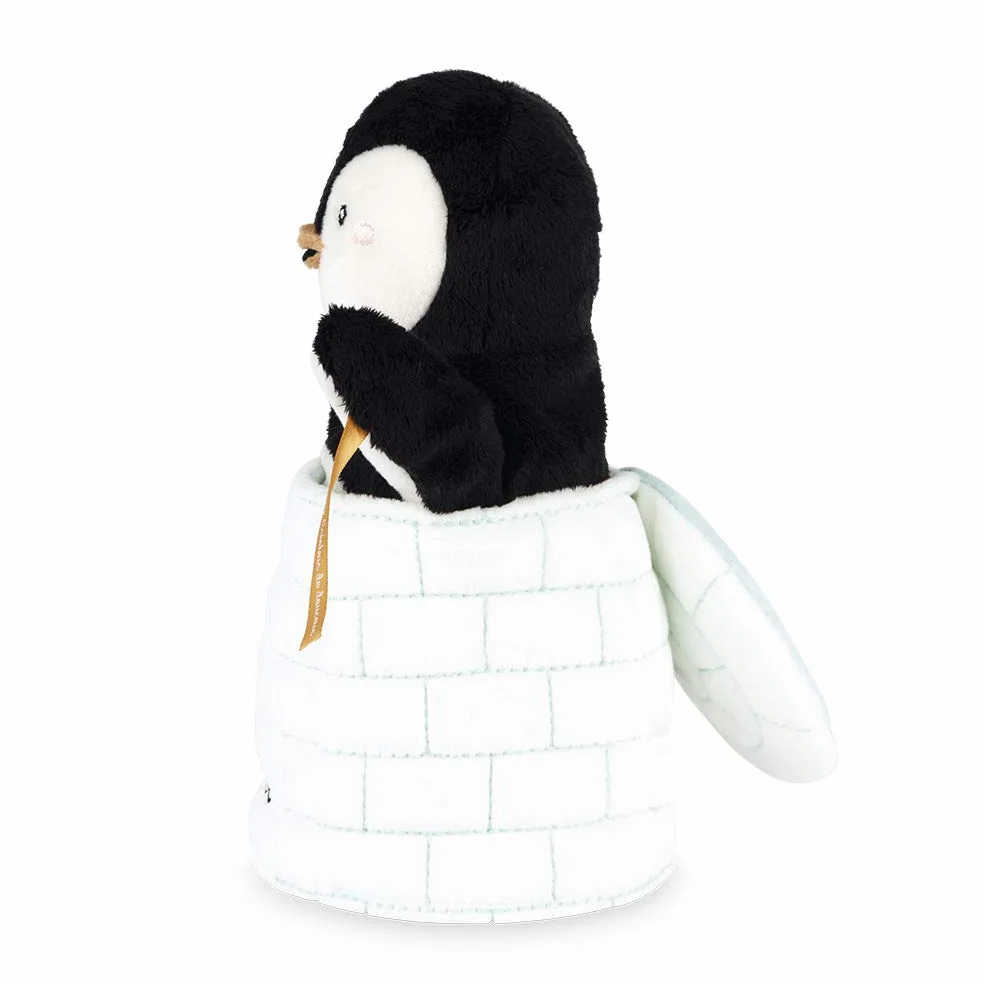 KALOO - Colección Kachoo - Marioneta de Peluche Sorpresa para Bebé 25 cm, El Pingüino Gabin (K963593)