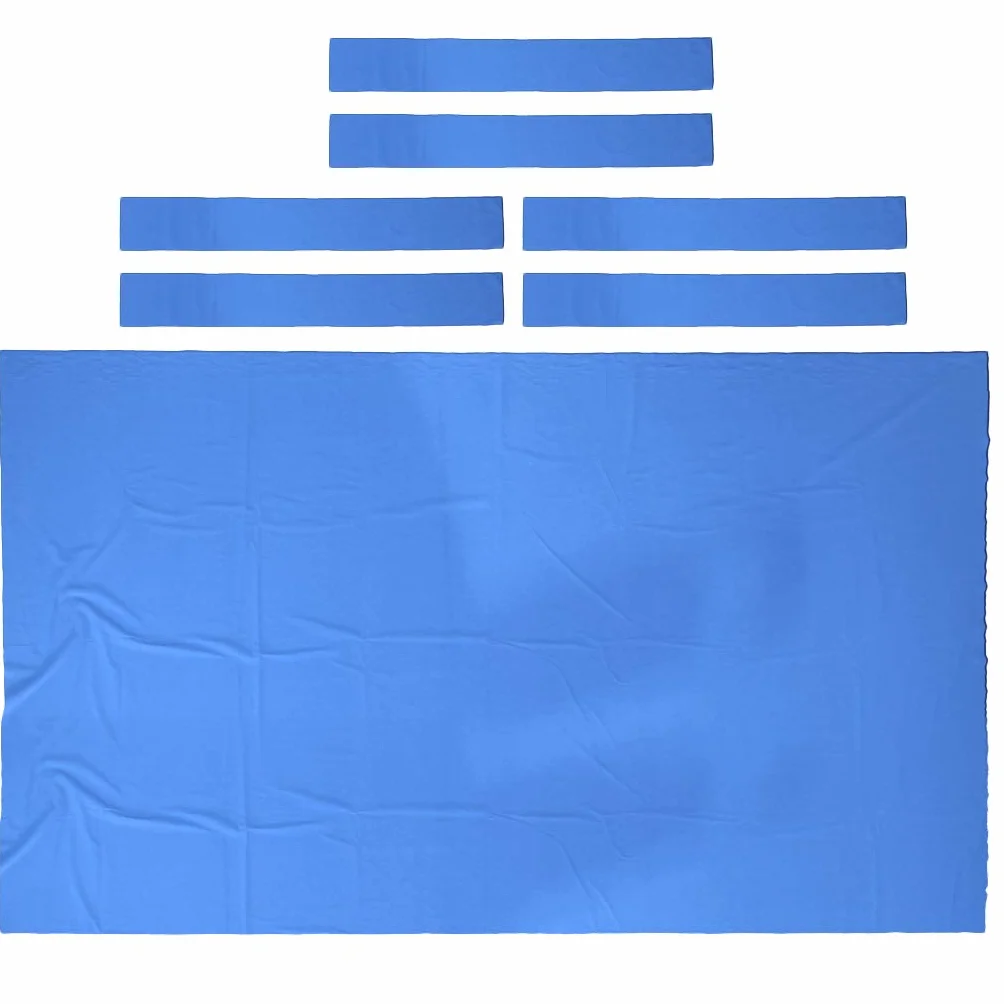 CUTICATE Fieltro de Mesa de Billar 9 Pies 0.6mm Azul 2.8x1.5m Tiras 6 Piezas