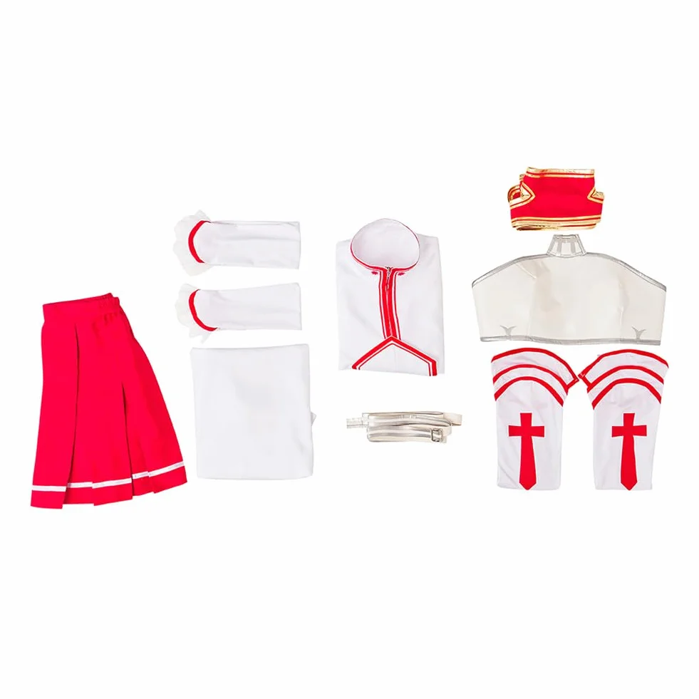 Zhongkaihua Yuuki Asuna - Disfraz de cosplay de uniforme de batalla, disfraz de anime para niña, conjunto completo de disfraz de Halloween, carnaval, fiesta