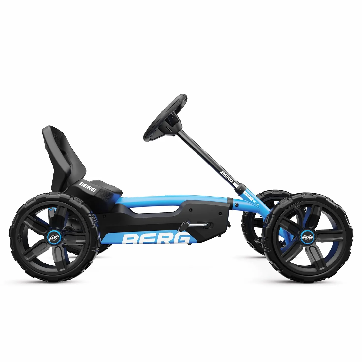 BERG Kart a Pedales Reppy Bleu | Azul, 2, 5-6 años, cuadro resistente, asiento regulable, volante regulable