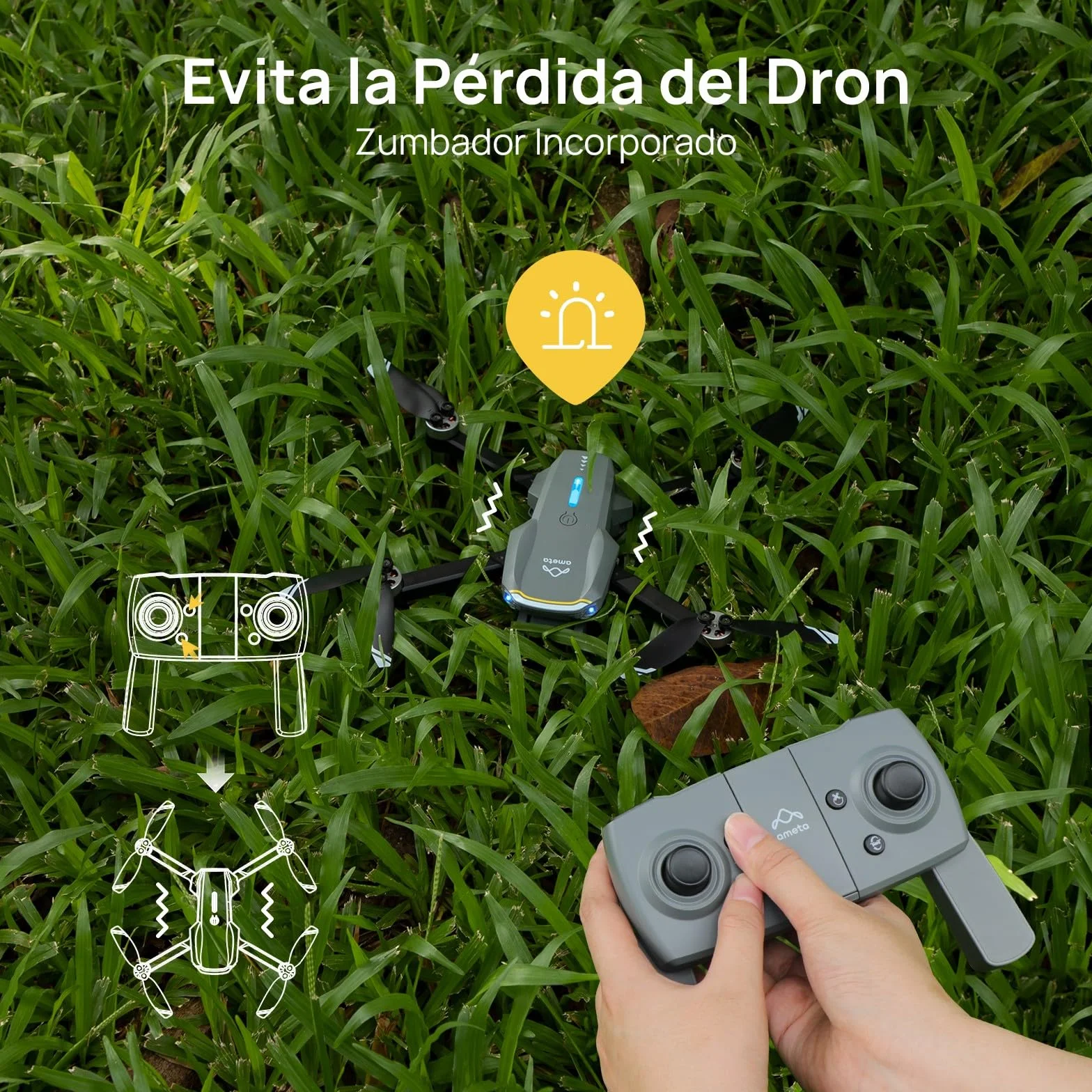 Ameta Drones con Camara 4K para Adultos, S20 Lite Dron para Niños Motor Brushless, Mini Drone FPV con 36min de Vuelo/Altitud Retención/Vuelo Círculo, Juguetes Regalo para Niños, Menos de 249g