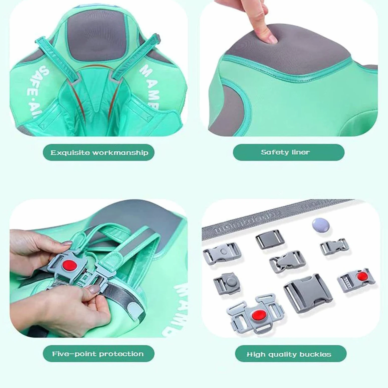 Flotador para Bebés Flotador No Inflable para Niños con Sombrilla | Flotie Con Protección Solar Para 3-24 Meses Playa Viajes Bañera Verano
