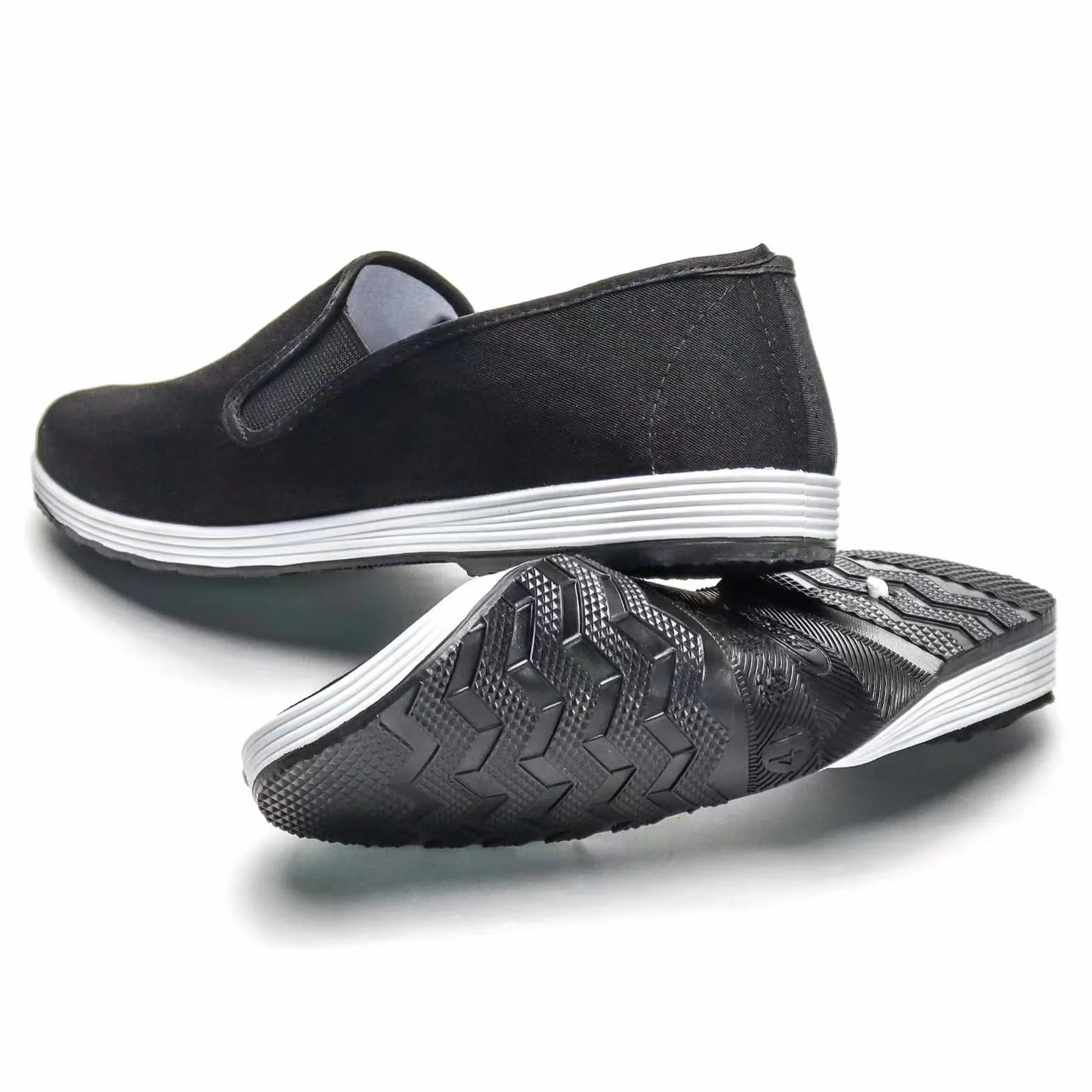 Zapatos de Tai Chi, Zapatos de Kung Fu de Lona, Zapatos de Artes Marciales de Beijing, Suela de Goma Negra