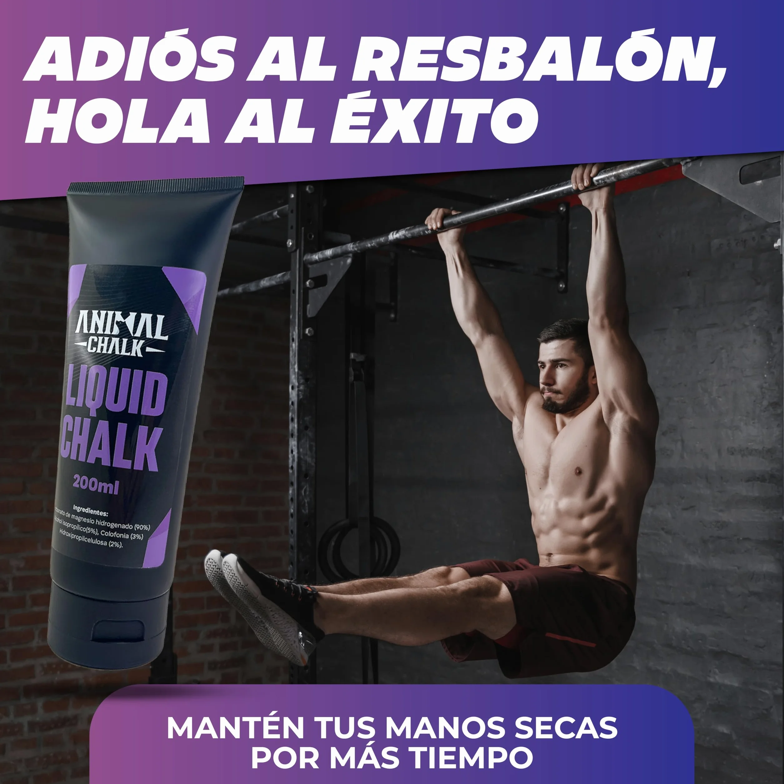 Magnesio Líquido Carbonato de Magnesio 200ml para Gimnasio Crossfit Escalada Levantamiento de Pesas Agarre