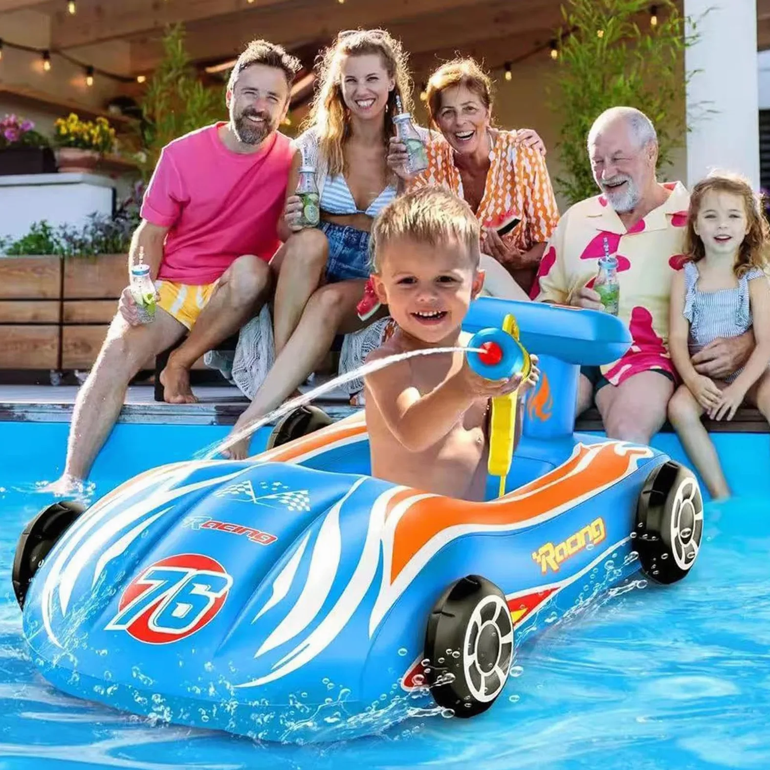 Flotador de Coche para Piscina Juguete inflable acuático | Juguetes de Guerra con Agua Para días de juego, lago, camping, jardín, de cumpleaños, patio trasero