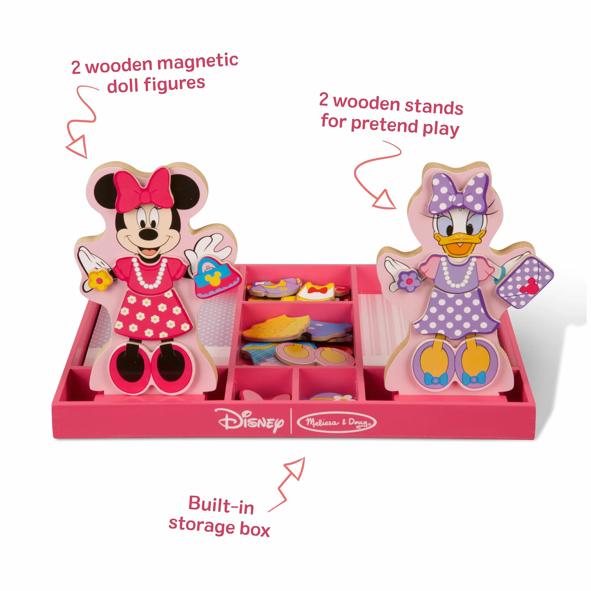 Minnie and Daisy Wooden Magnetic Dress-Up Play Set by Melissa & Doug