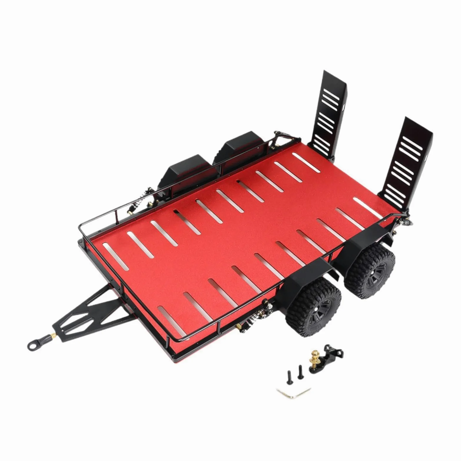 Remolque de metal estable para coche RC, piezas de mejora para | orugas 1/18: fácil de instalar, protege el chasis y es un accesorio sencillo.