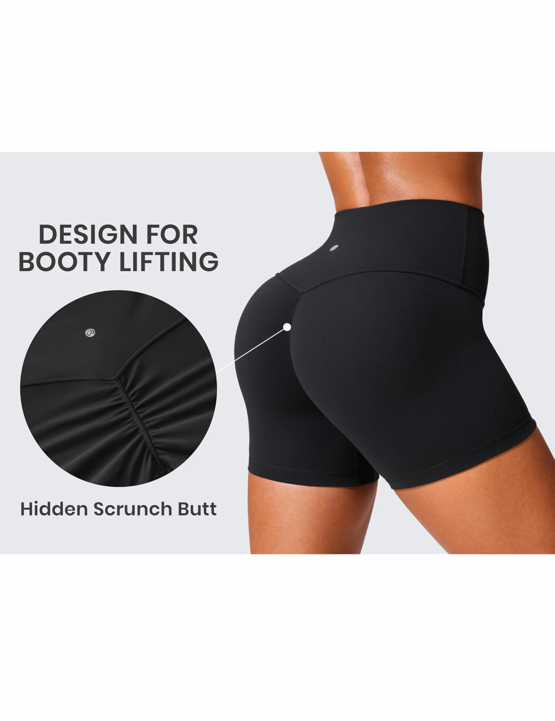 CRZ YOGA Mujeres Butterlift Shorts Levantamiento Glúteos 10/15cm Sin Costura Frontal Cintura Alta
