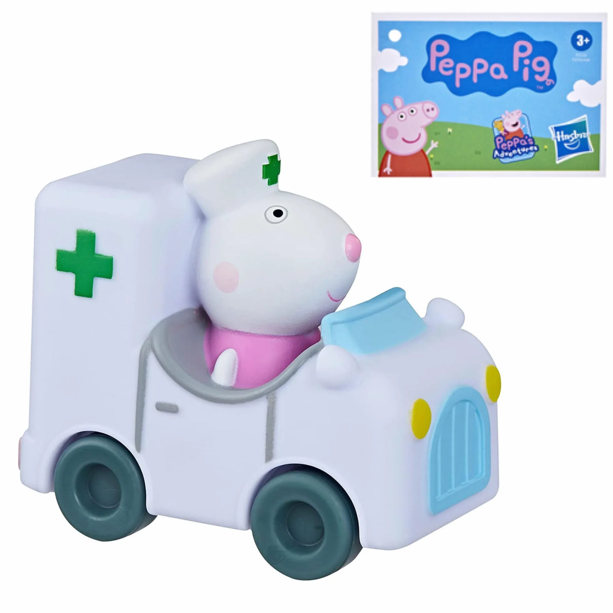 Toptoys2u Bargain Bundles Peppa Pig - Juego de vehículos de juego de personajes Little Buggies - Ambulancia Suzy Sheep, coche de policía Freddy Fox y camión de bomberos Mummy Pig - Juego de 3