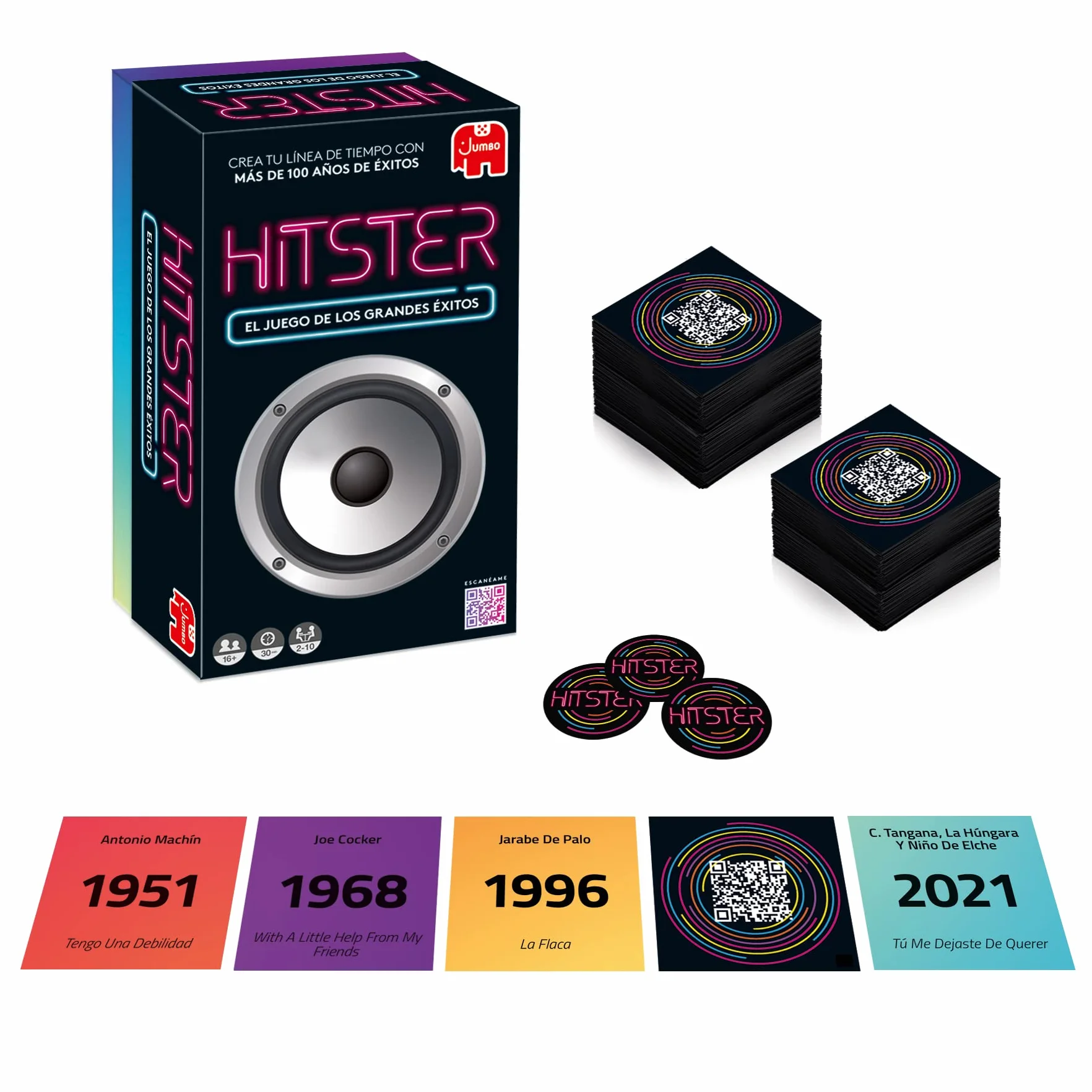 Hitster Original Juego de Mesa Musical Adultos 16+ 2-10 Jugadores Español
