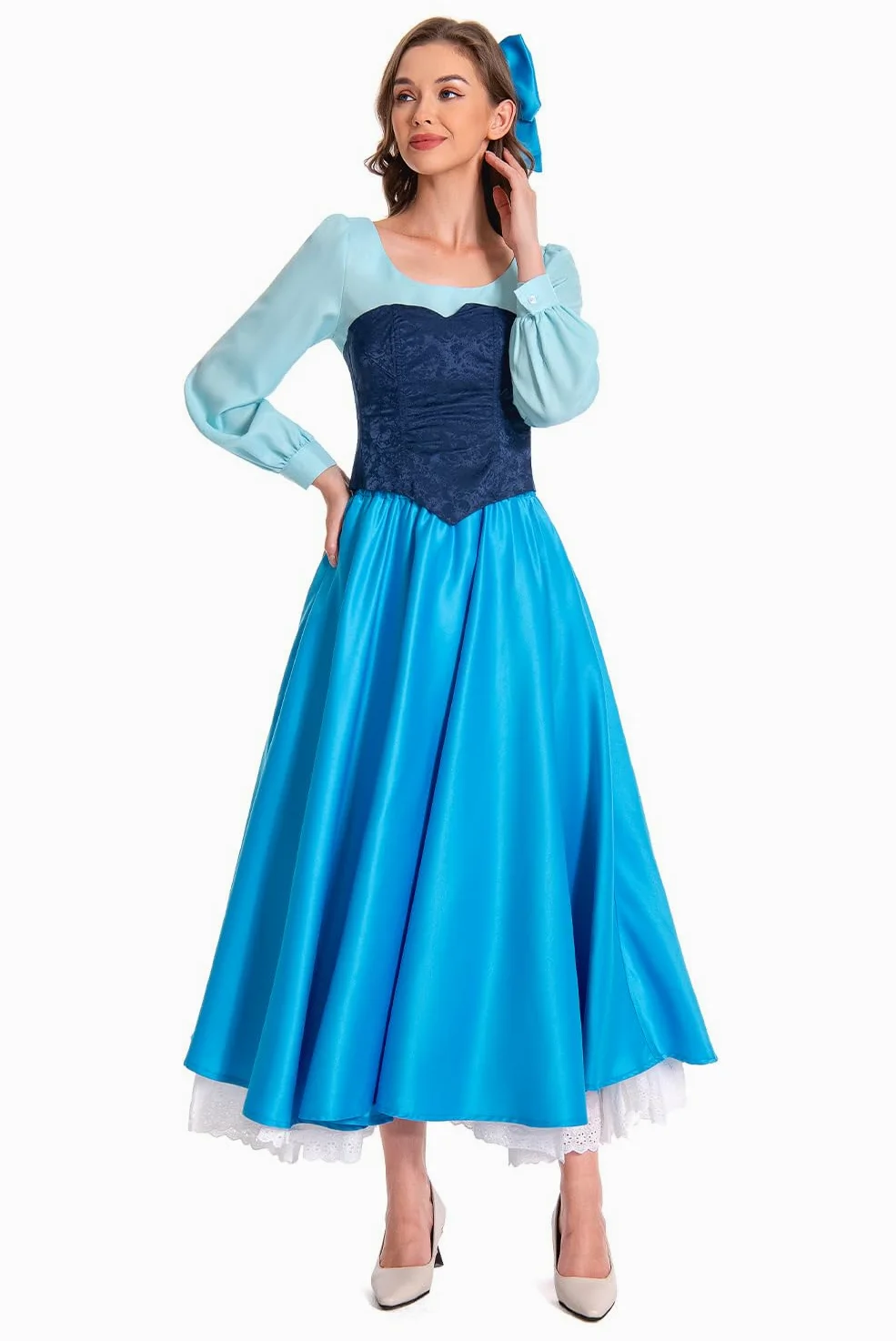 Disfraz de sirena para mujer, vestido de princesa, cosplay, traje de disfraz, juego de Halloween, carnaval