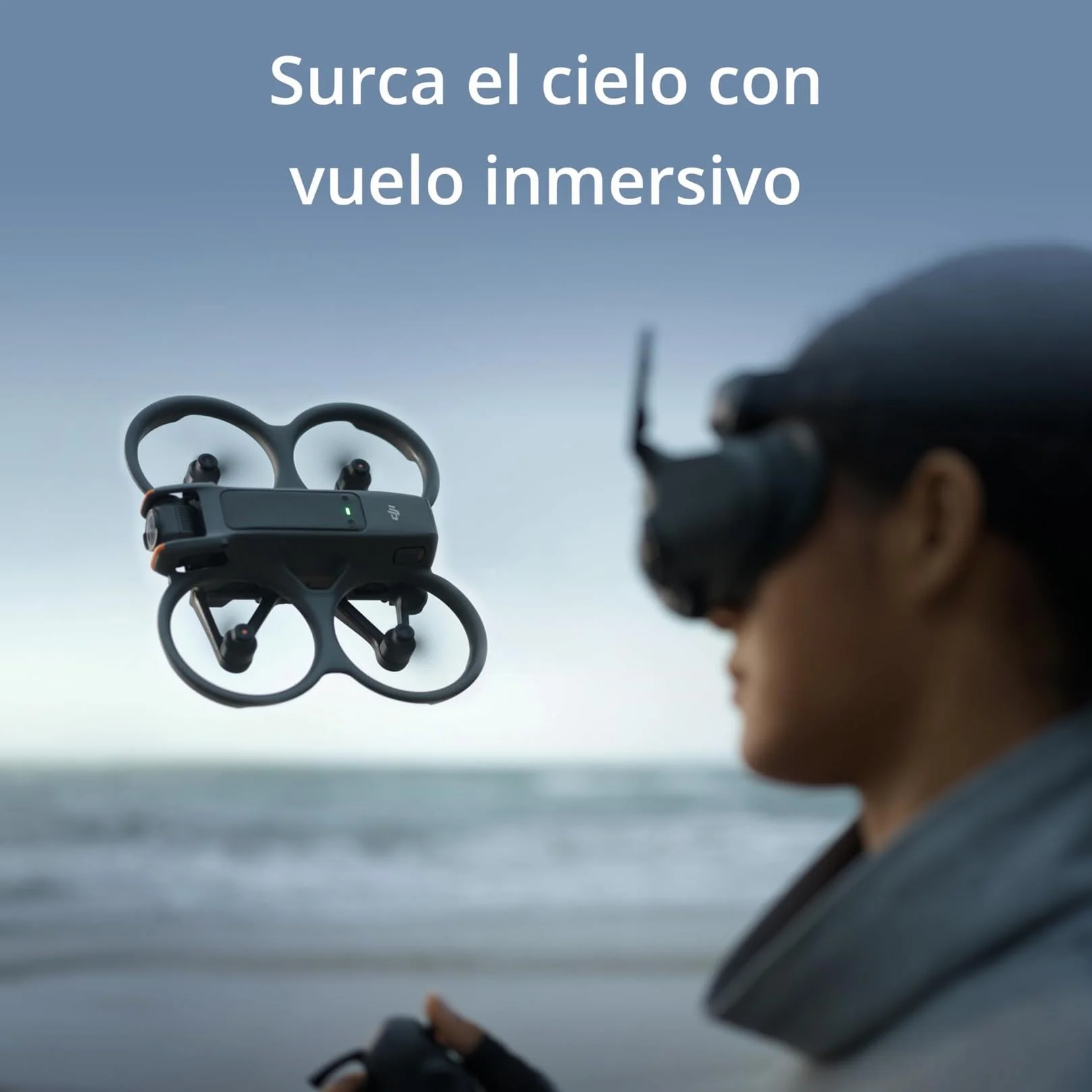 DJI Pack Avata 2 Vuela Más (3 baterías), dron FPV con cámara 4K, Acrobacias con un Toque, Protector de hélices Integrado, dron con cámara con Goggles 3 y RC Motion 3