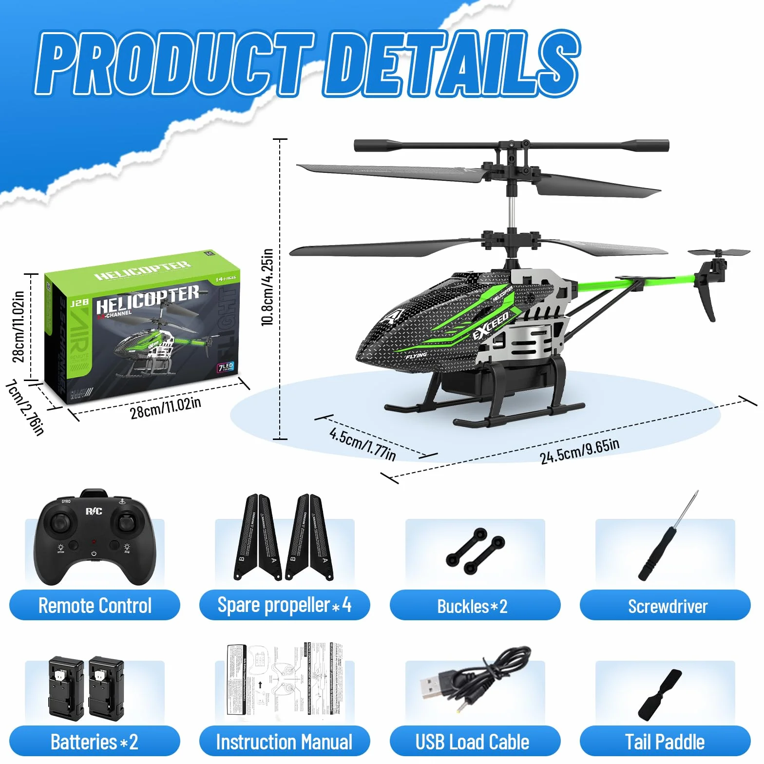 RC Helicóptero,Helicóptero teledirigido 2.4G con luz 7 colores LED,Elicoptero Teleridijido niño 3.5 Canales,Avion Teledirigido con Giroscopio y Altura Fija,Regalos de Fiesta Ideales para niños y niñas