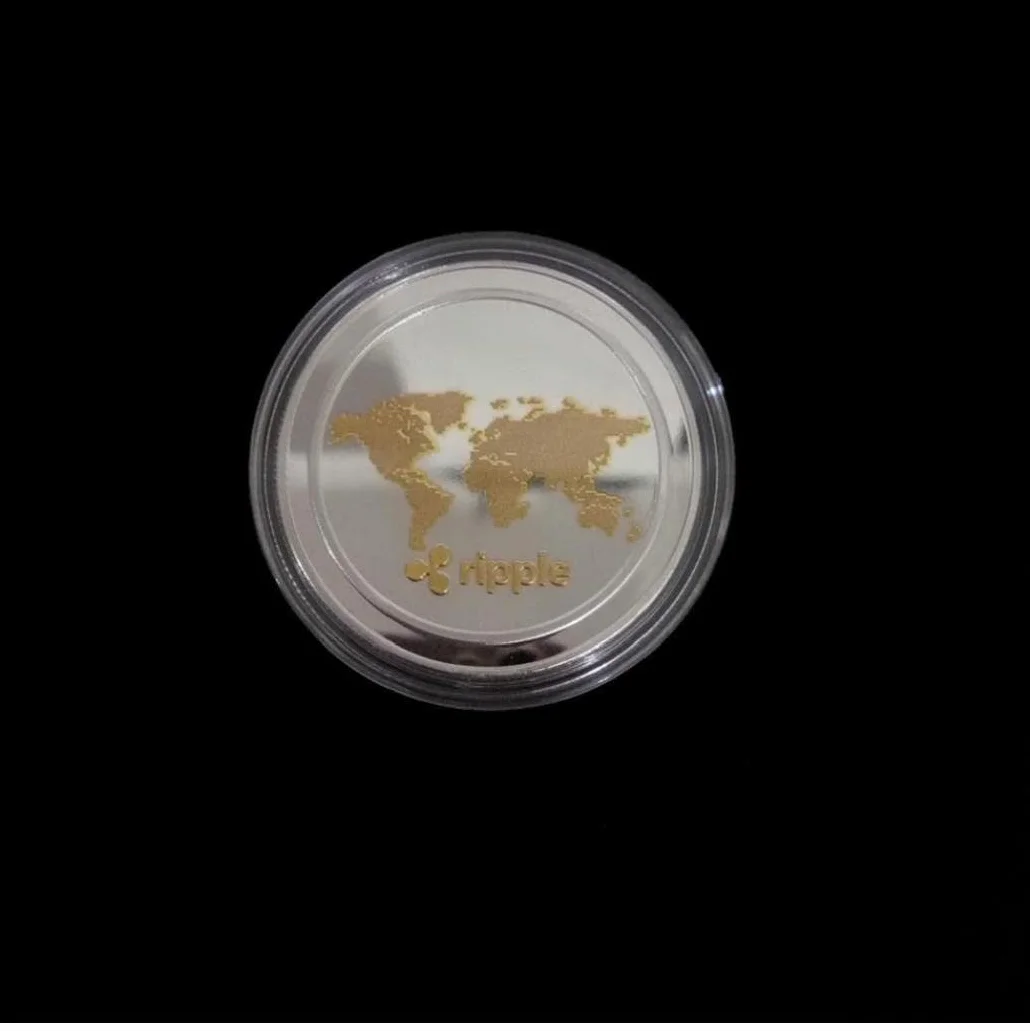 Ripple Commemorative Coin Copper Silver Art Art Gift Fishys Gift for Collector