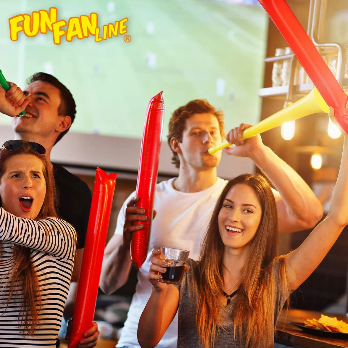 Pack 100 Pares Aplaudidores Hinchables Reutilizables para Fiestas Fútbol Eventos