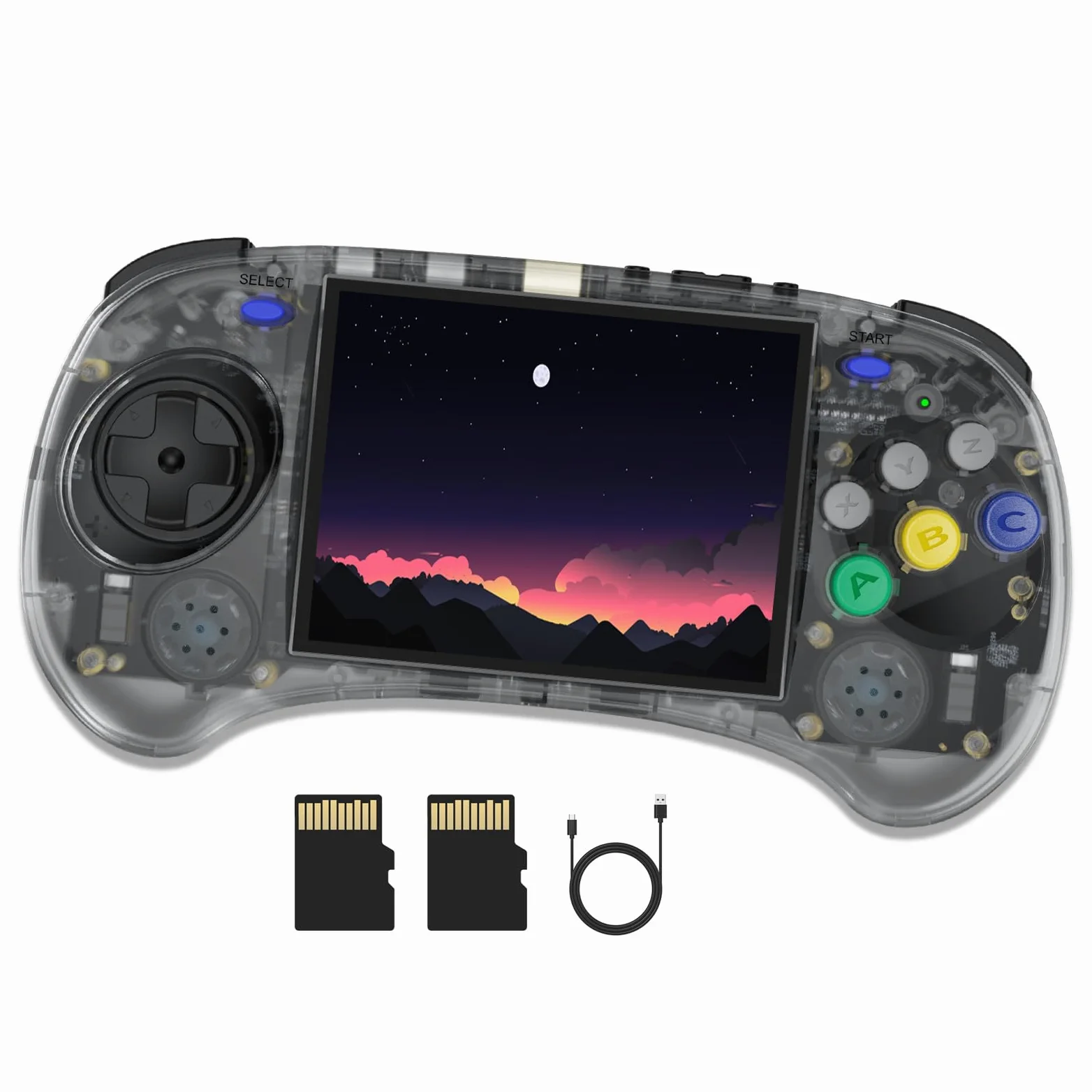 RG ARC-S - Consola de juegos de mano retro con pantalla IPS de 4 pulgadas, sistema Linux RK3566 CPU 64 bits, reproductor de videojuegos integrado con batería de 3500 mAh compatible con Bluetooth 4.2 y