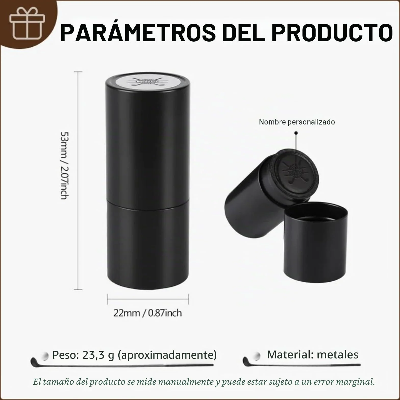 Sello de pelota de golf personalizado autoentintado con monograma para golfistas
