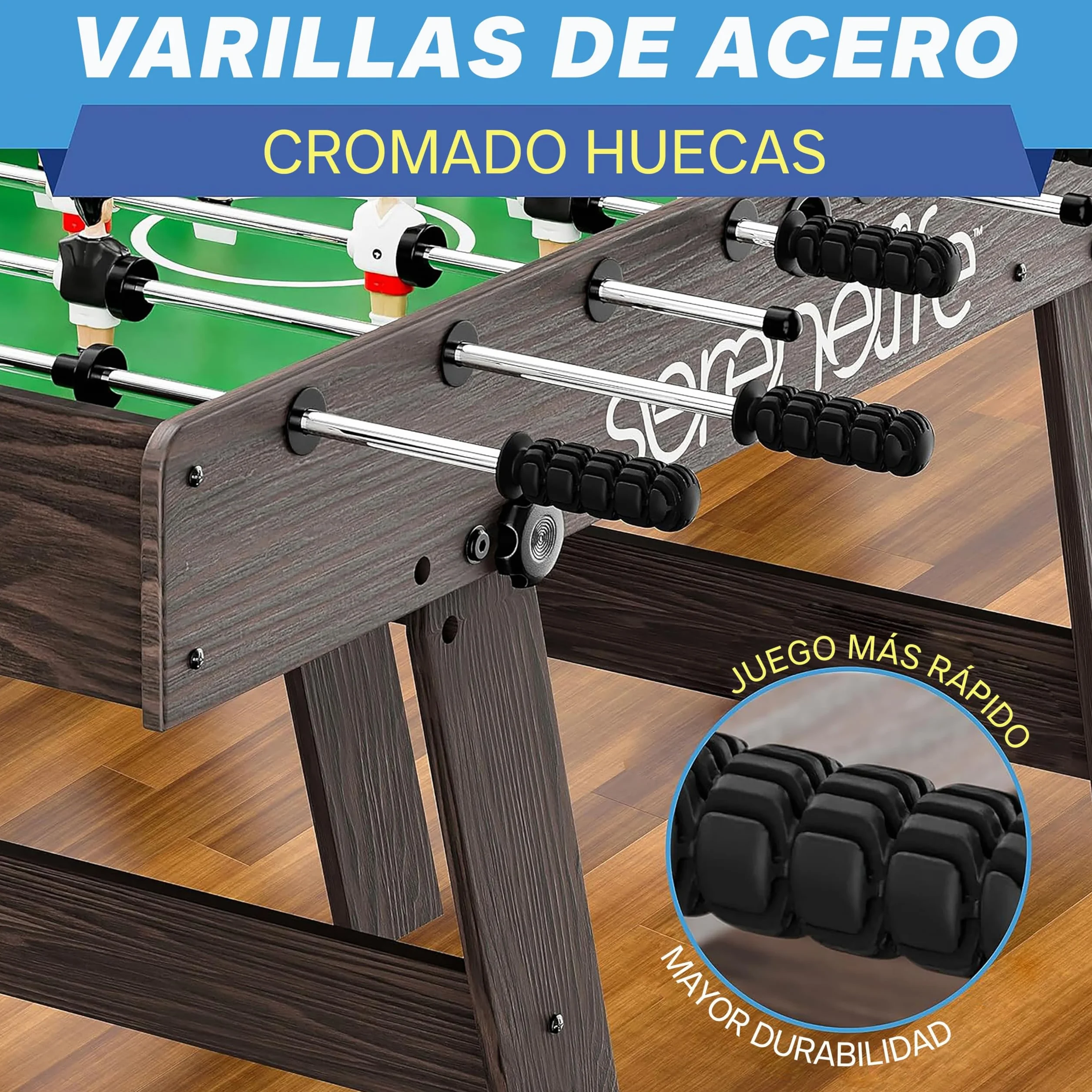 Serenelife futbolin, Tamaño competitivo de 48”, Futbol, para la casa, Sala de Juegos, Arcade