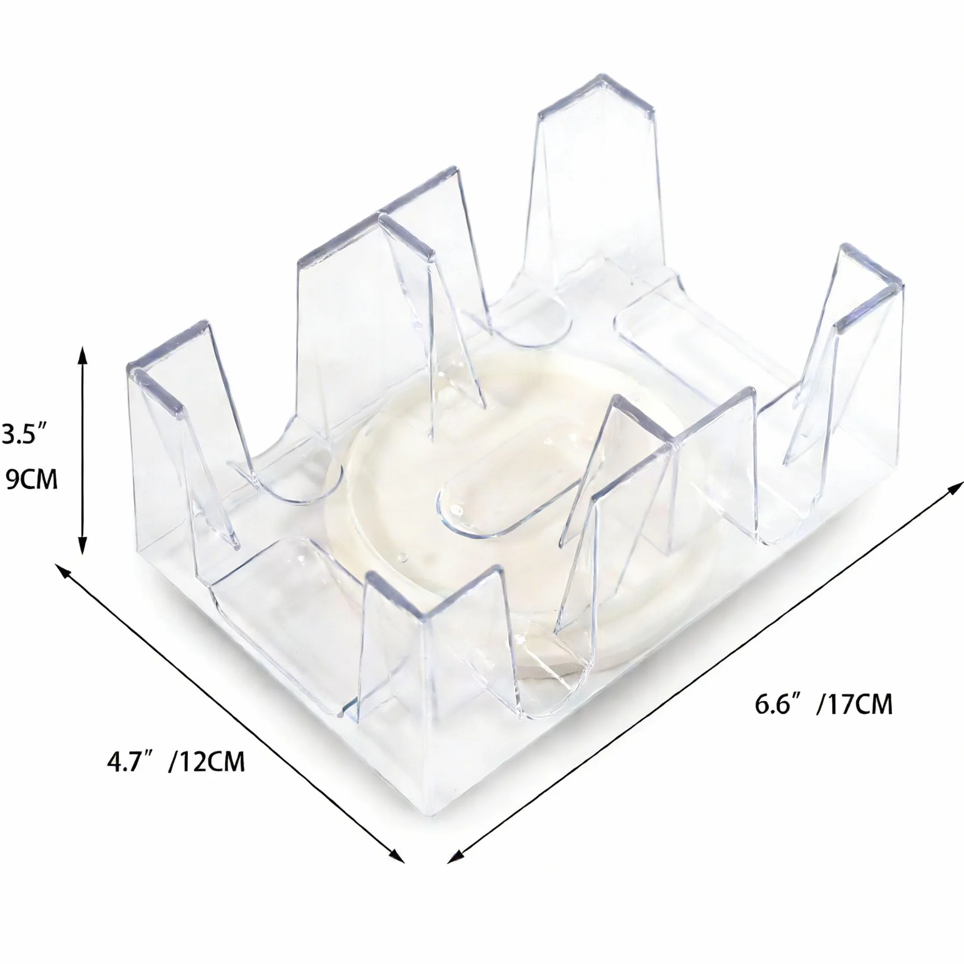 Bandeja giratoria para Naipes, Bandeja de Cartas de Juego, Poner 12 póquer, Transparente, Accesorios para Juegos de Cartas, Apto para Juegos de Mesa con Cartas