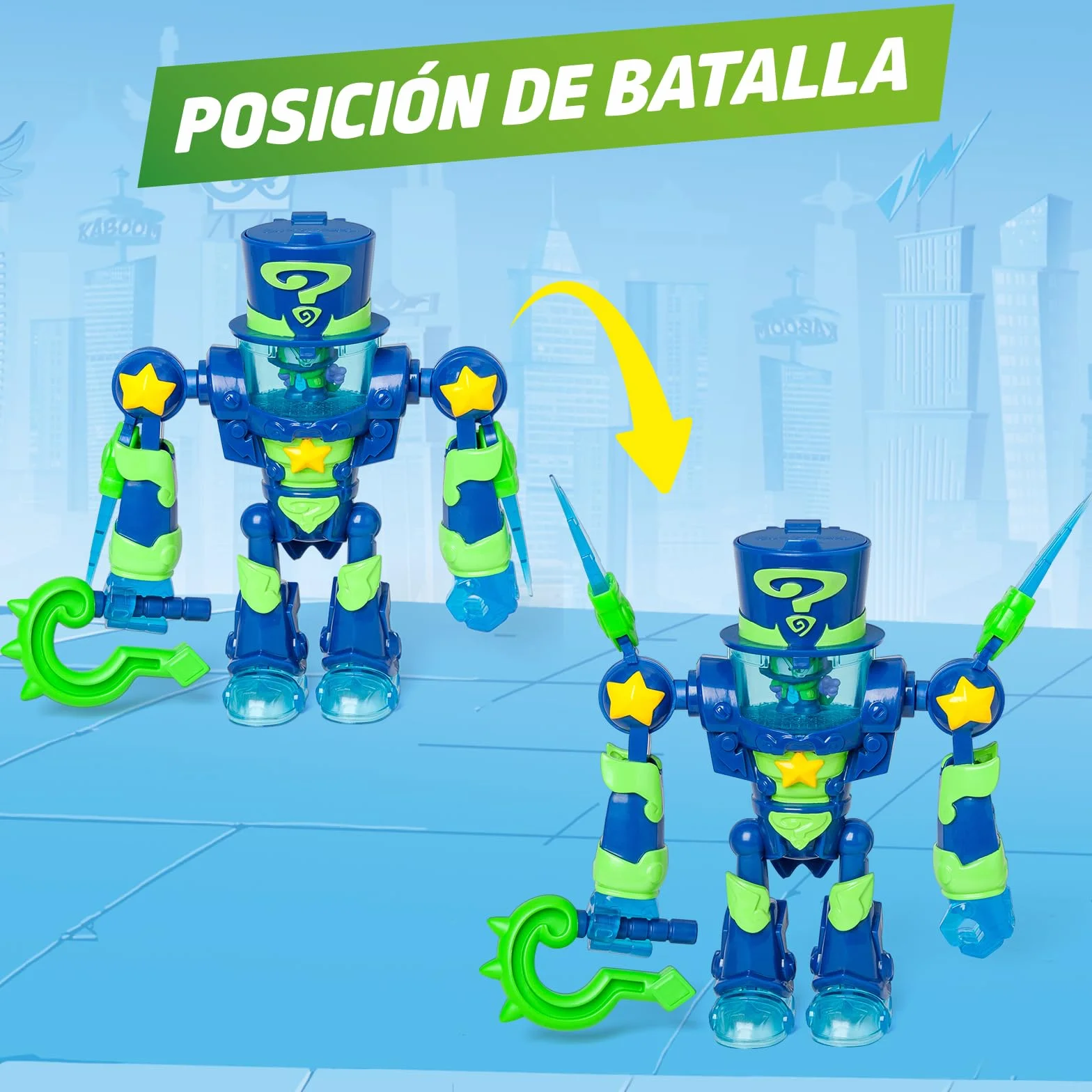 SUPERTHINGS – Ultra Striker Enigma. Robot Ultra Striker de Enigma de la Serie de TV “SuperThings Kazoom Power”. Contiene 1 Ultra Striker Robot, 1 Enigma Exclusivo, 1 Accesorio