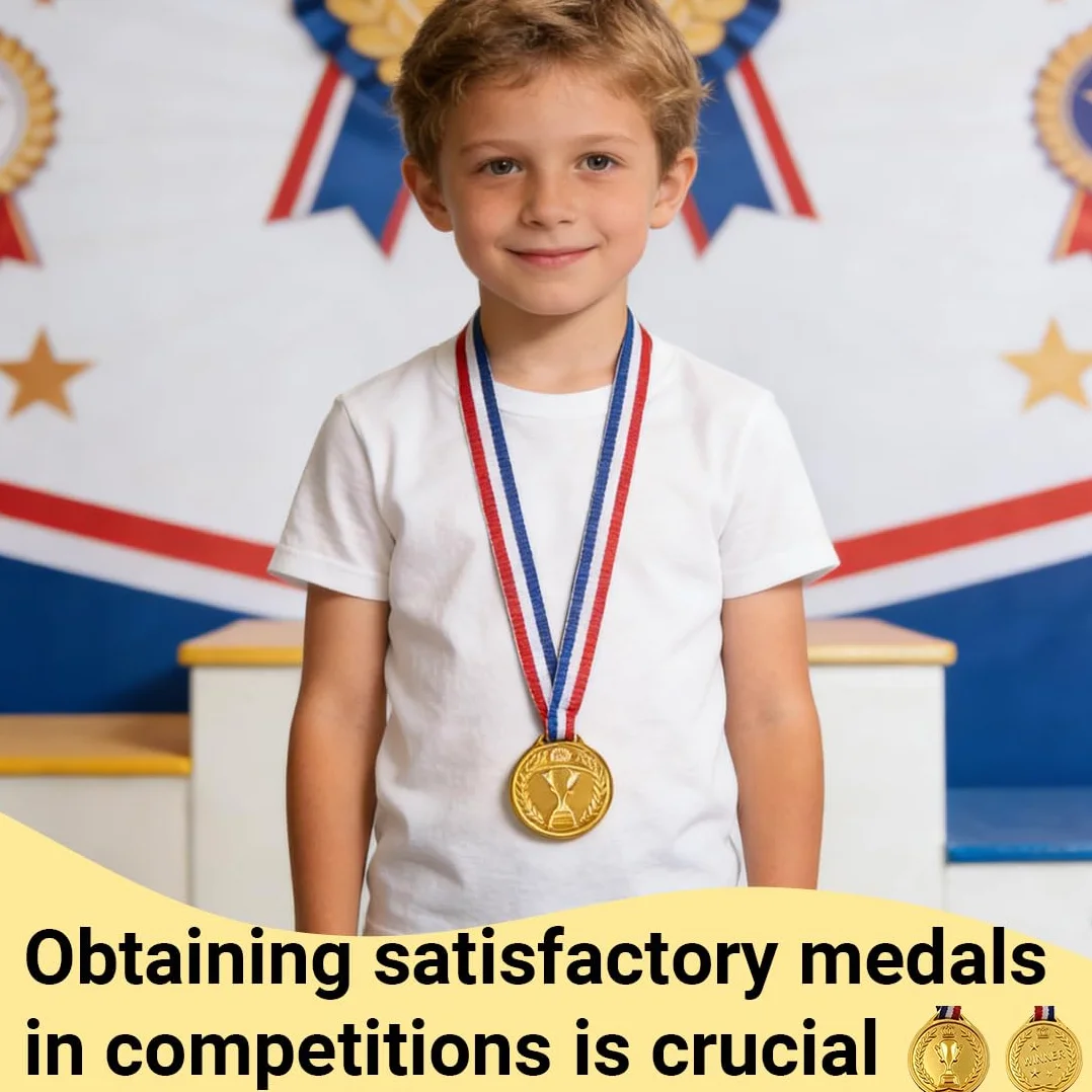 Medallas Niños 20 Piezas Medallas de Ganador de Oro Plástico Deportivas con Cintas para el Cuello