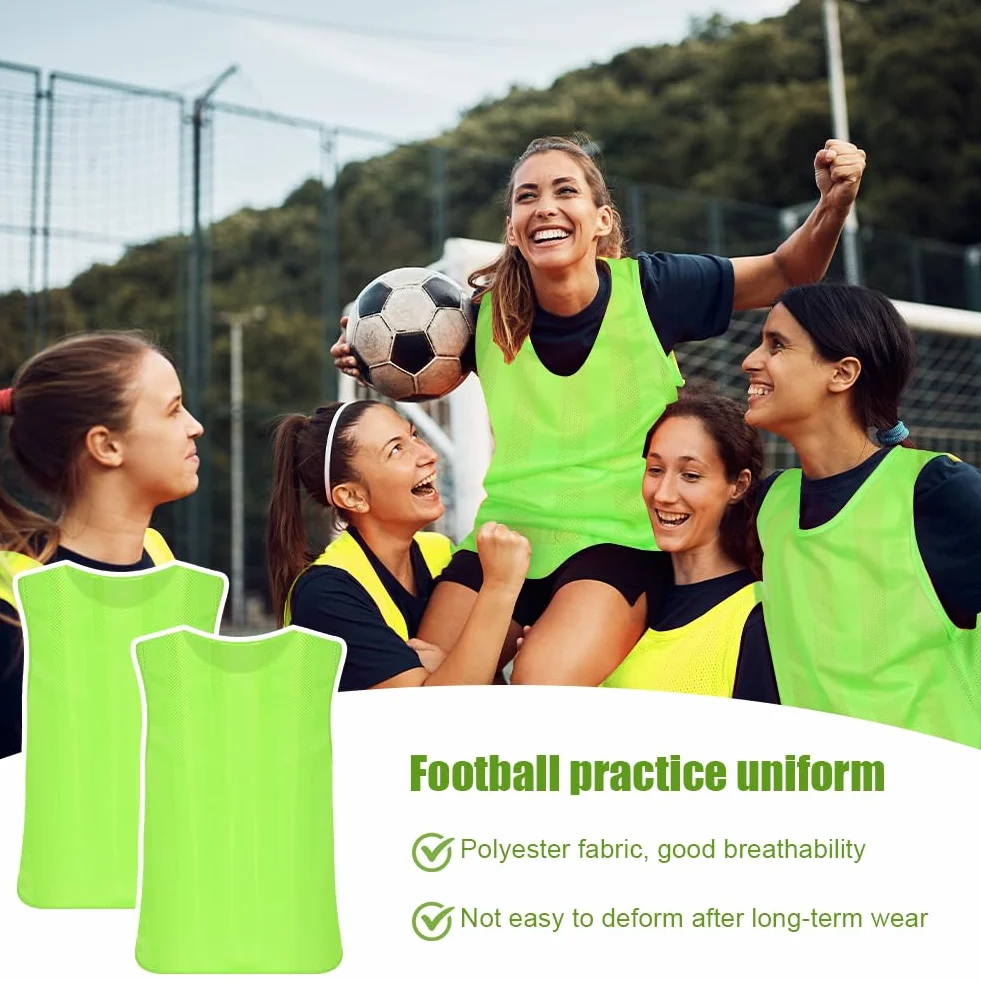 Petos Futbol 6Pcs Chaleco de Entrenamiento de Malla Transpirable para Niños Adultos Fútbol Baloncesto