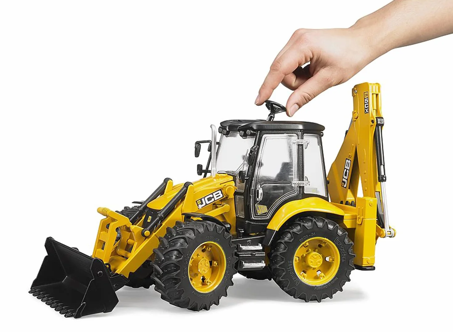 bruder 02454 - JCB 5CX eco Backhoe - 1:16 Vehículo de construcción, Obra, Pala, Retroexcavadora, Trabajador, bworld, Máquina de construcción, Toy