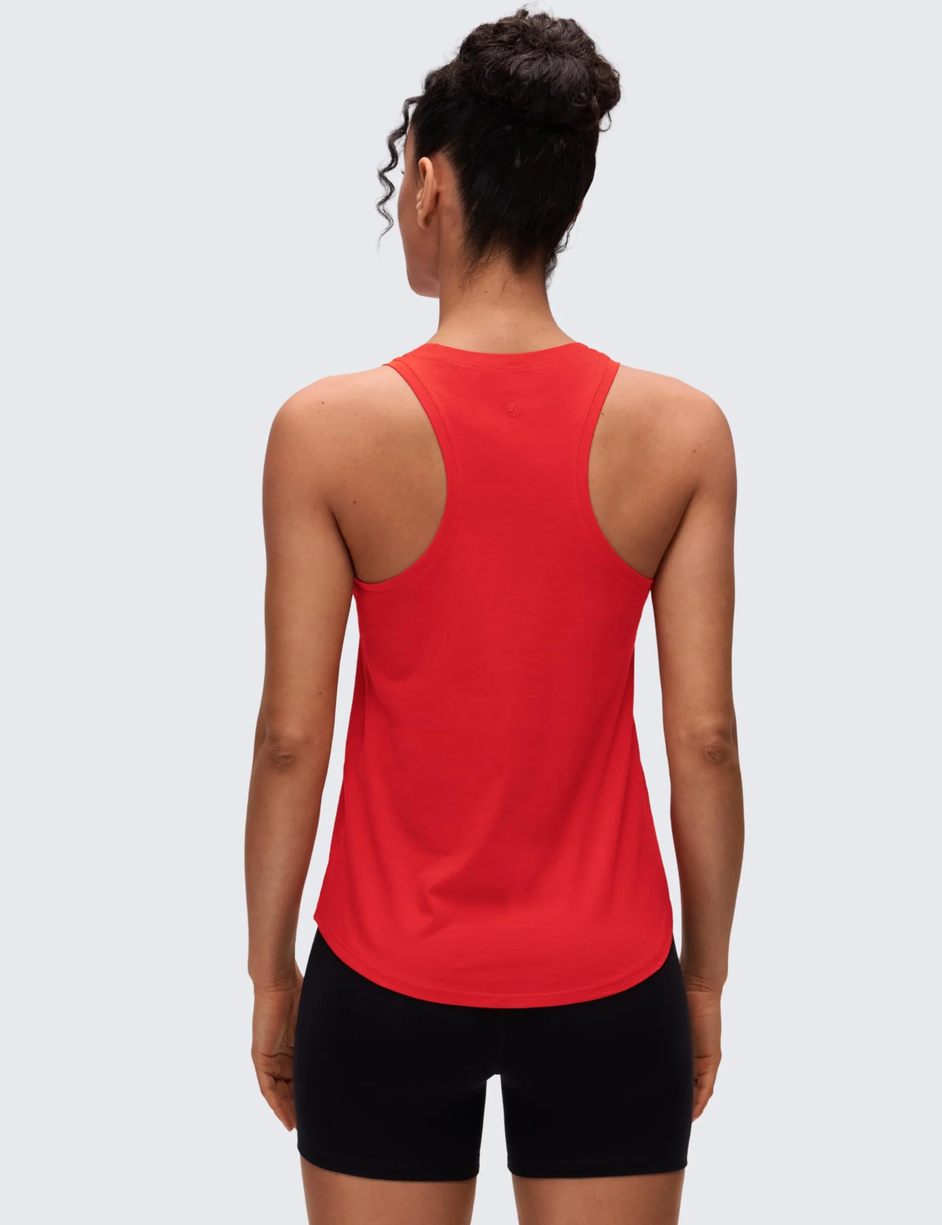 CRZ YOGA Mujeres Camisetas Sin Mangas Algodón Pima Y-Espalda Ligera