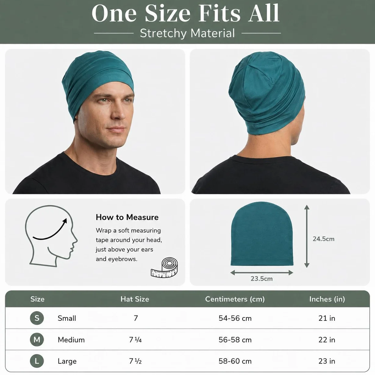 Gorro de Quimioterapia de Bambú para Mujeres y Hombres – Ultrasuave, Ligero y Transpirable, Ideal para Alopecia