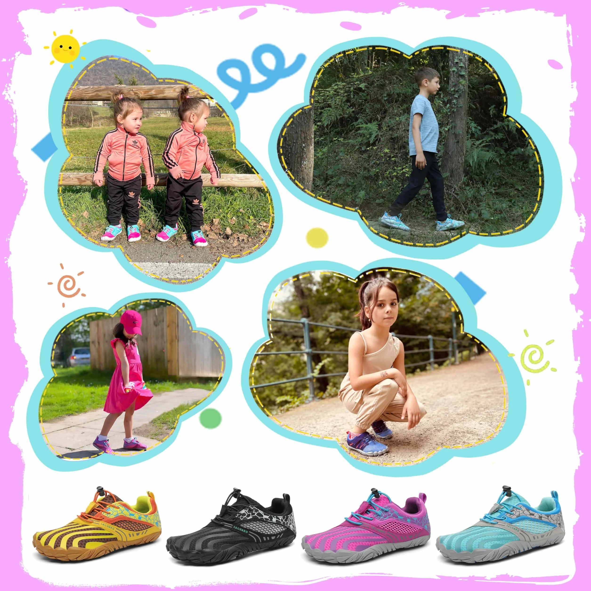 SAGUARO Niños Zapatos de Agua Antideslizante Escarpines Secado Rápido 24-36 EU