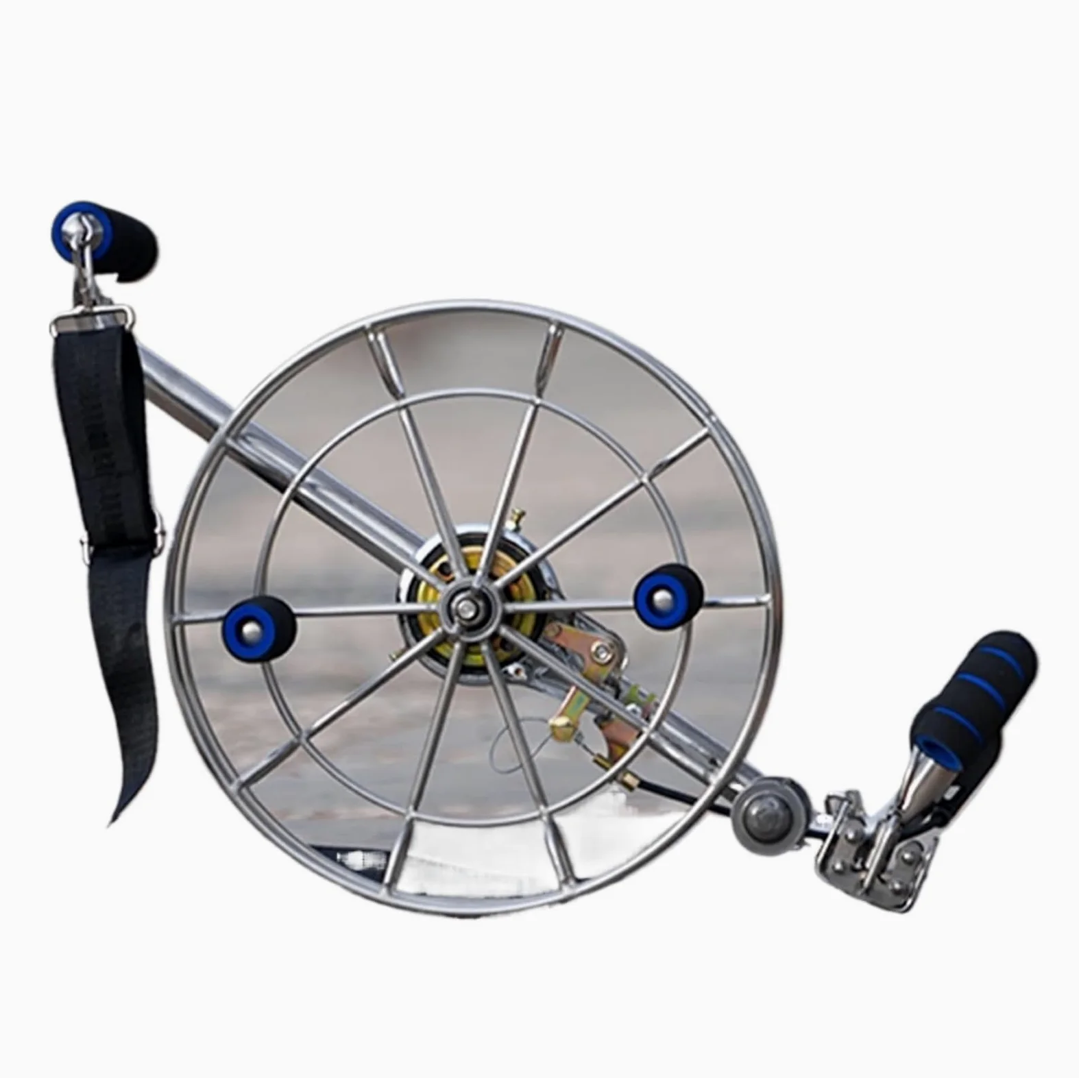 Carrete para Cometas de aleación de Aluminio, enrollador Profesional de Hilo para Cometas con Cierre de Seguridad y guía Universal, Apto para niños y Adultos (36 cm)
