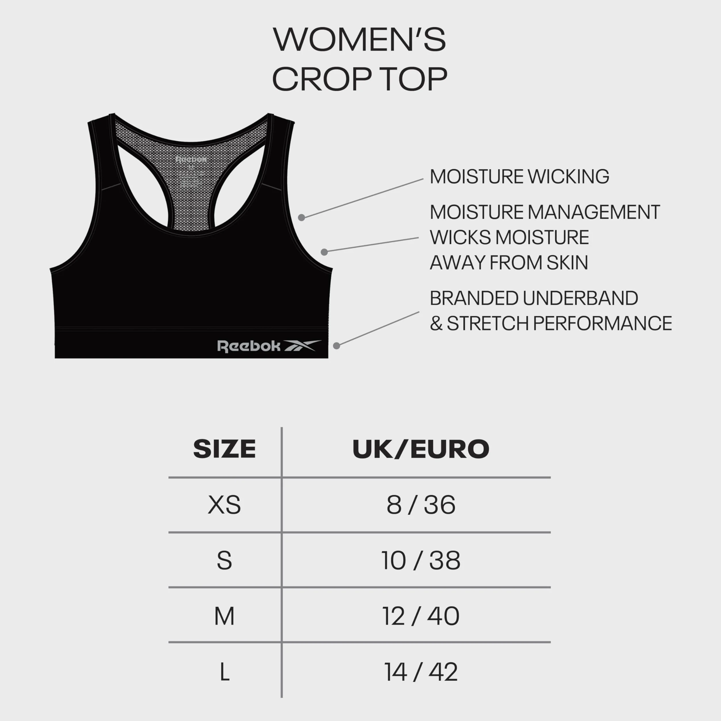 Reebok Steffi Ropa Interior de Mujer Pack de 1