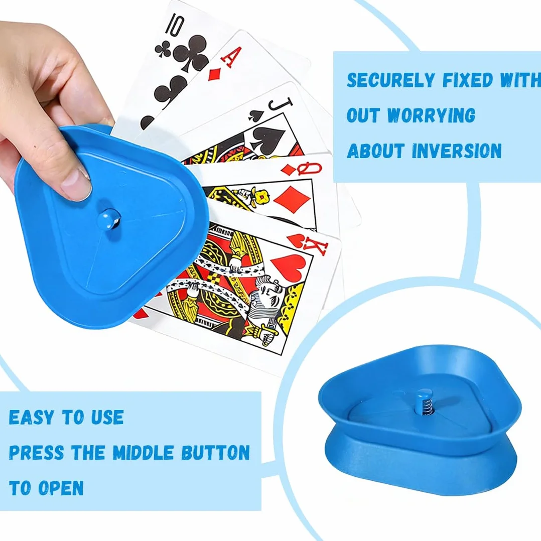 4 Piezas Soporte para Naipes, Sujeta Cartas, Naipes Y Naipes En Forma Triángulo, para Juegos de Cartas de pie en Forma de triángulo, Compatible con Diferentes tamaños de Cartas