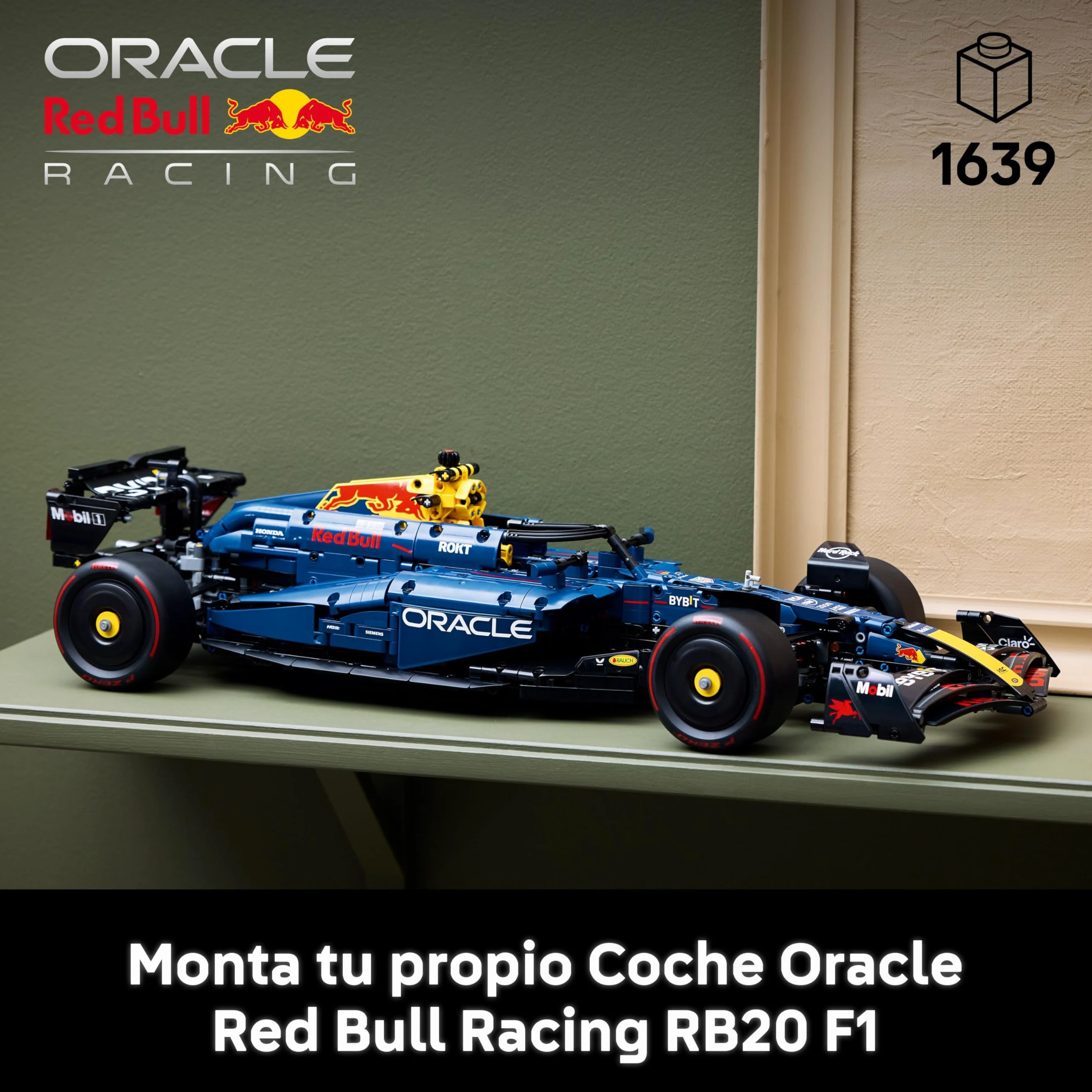 LEGO Technic Coche Oracle Red Bull Racing RB20 F1 Kit de Construcción para Adultos, Maqueta de Coche de Carreras de Fórmula 1 a Escala 1:8 con Motor V6, Regalo para Hombres y Mujeres 42206